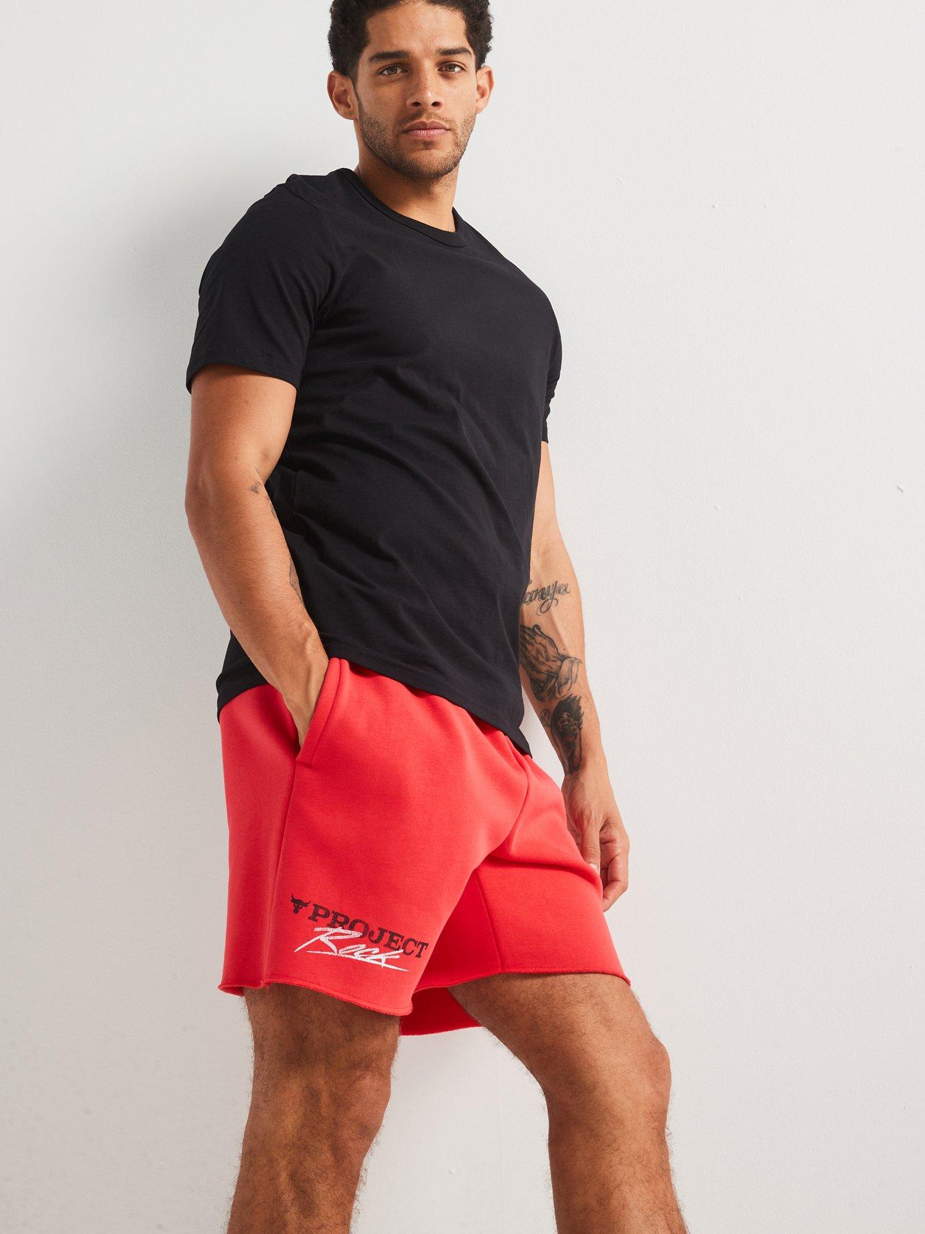 under-armour-mens-training-project-rock-icon-fleece-shorts-reddetail