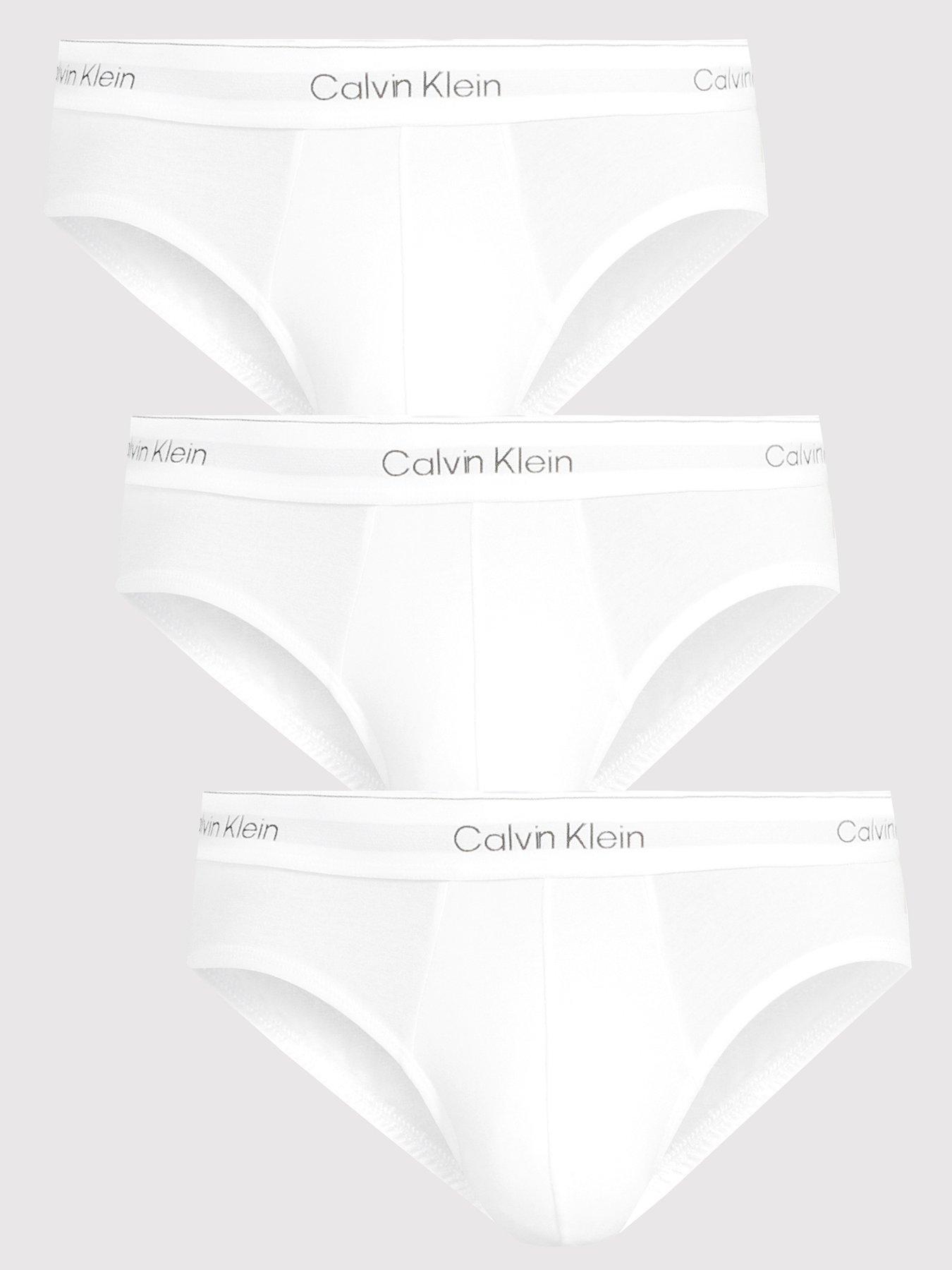 Calvin Klein Icon Cotton Stretch 3 Pack Hip Briefs - White