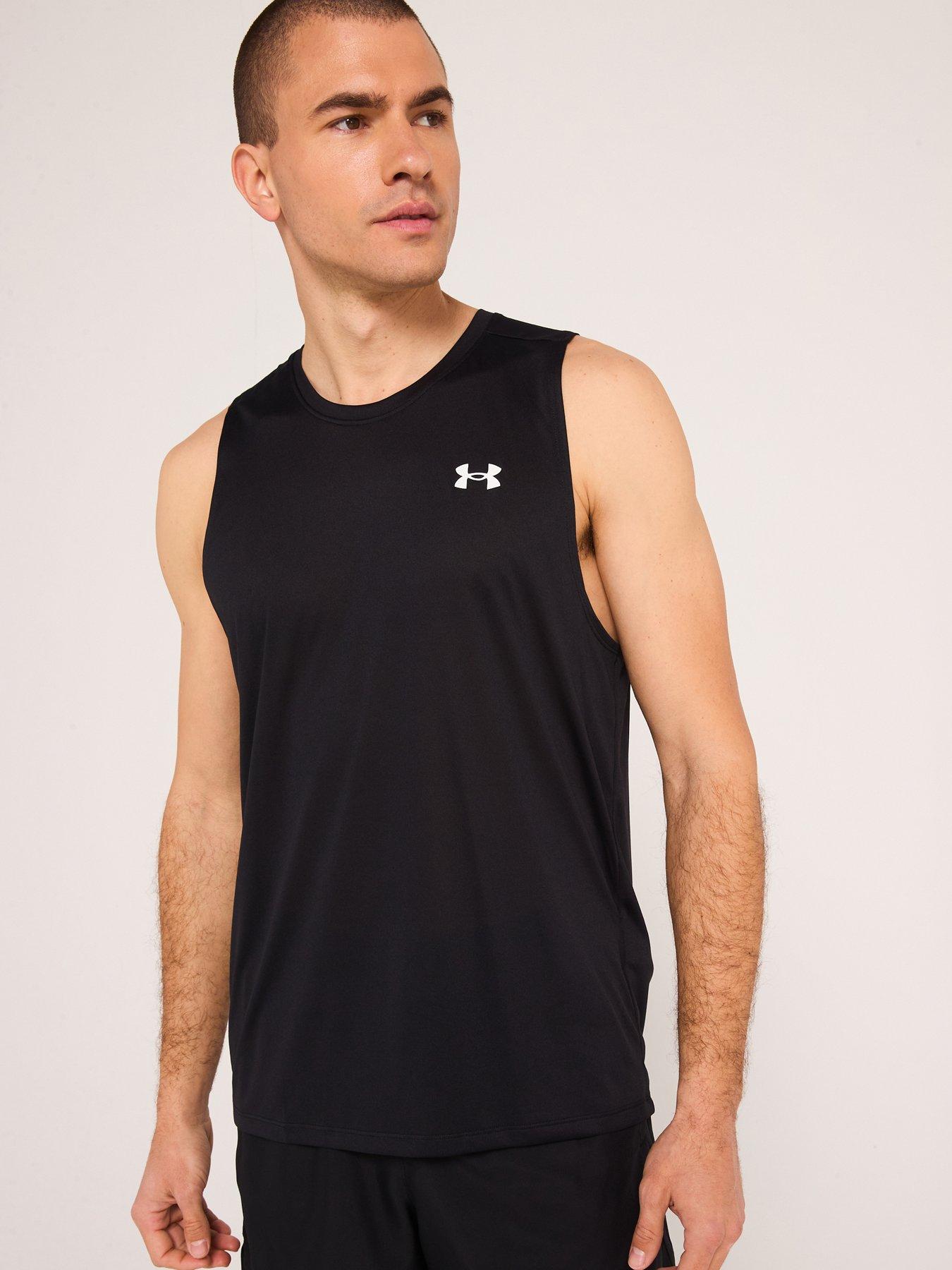 under-armour-mens-training-tech-tank-blackfront