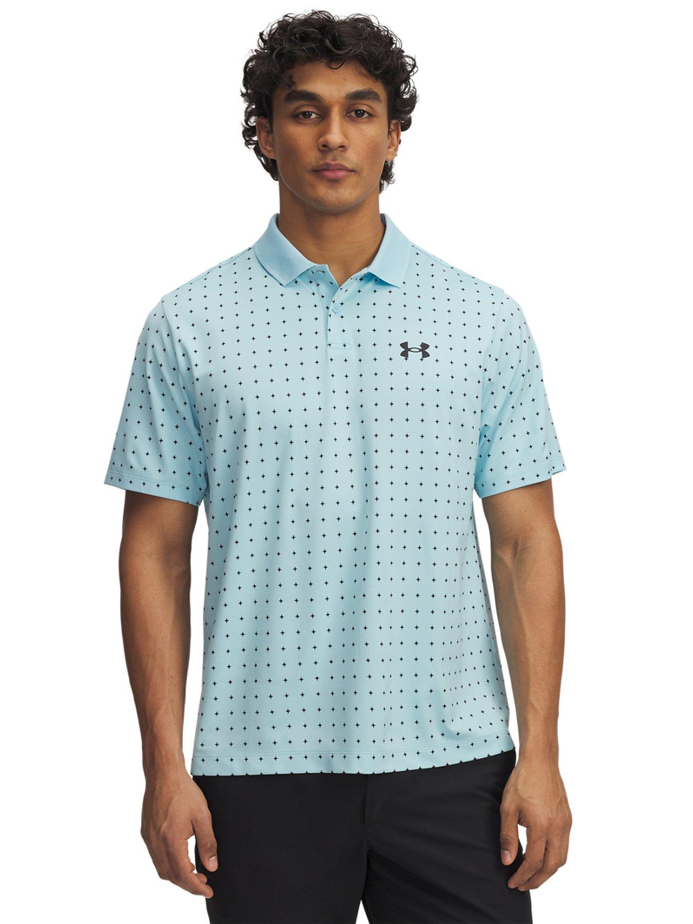 Image of UNDER ARMOUR Men's Golf Matchplay Printed Polo - Blue