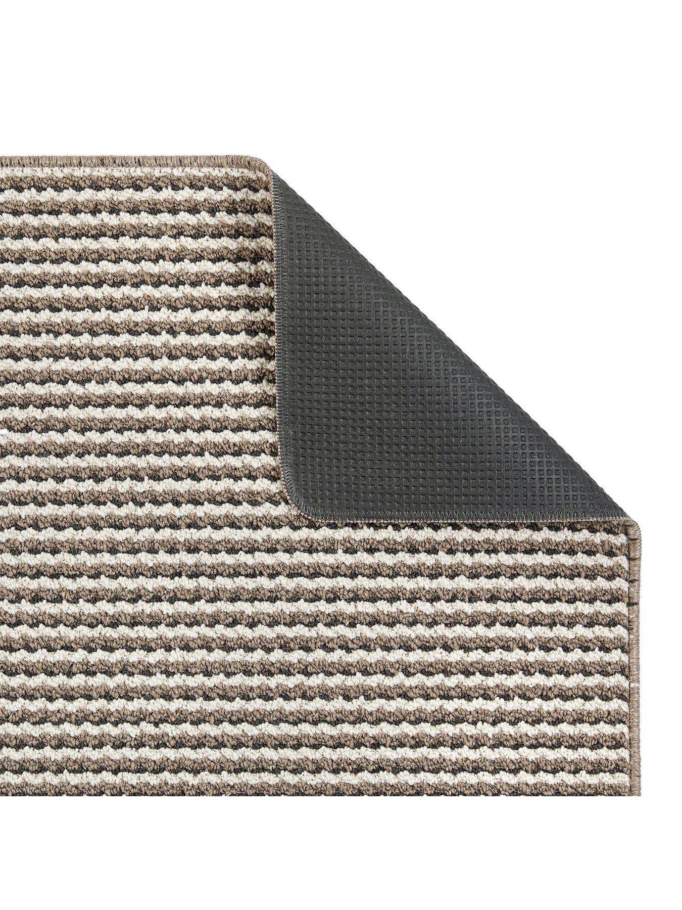 Image 4 of 4 of The Very Collection Twist Stripe, Stain Resistant, Anti Slip Runner - Beige