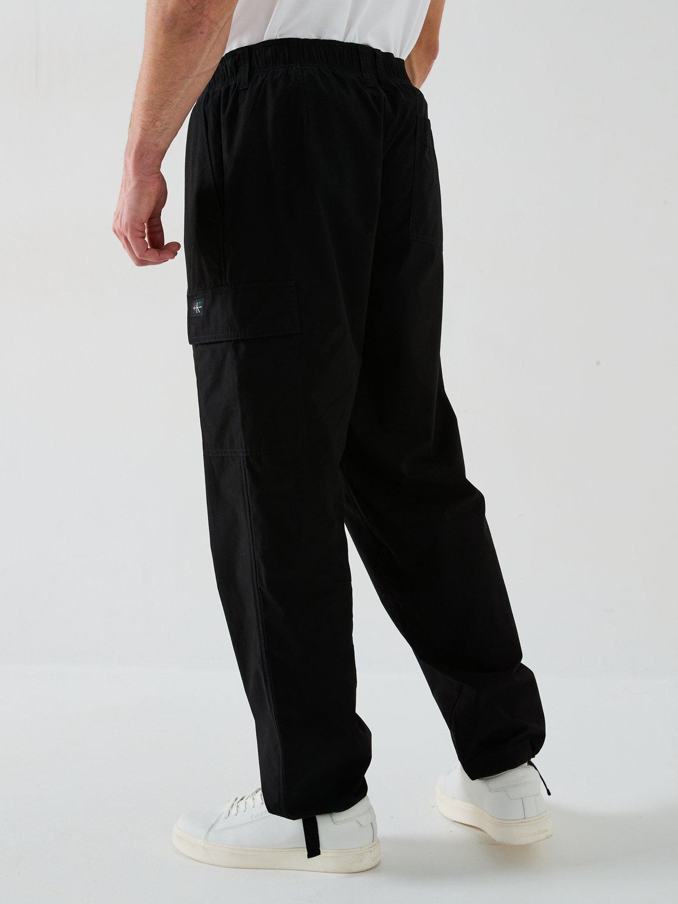 Image 2 of 6 of Calvin Klein Jeans Poplin Utility Cargo Trousers - Black