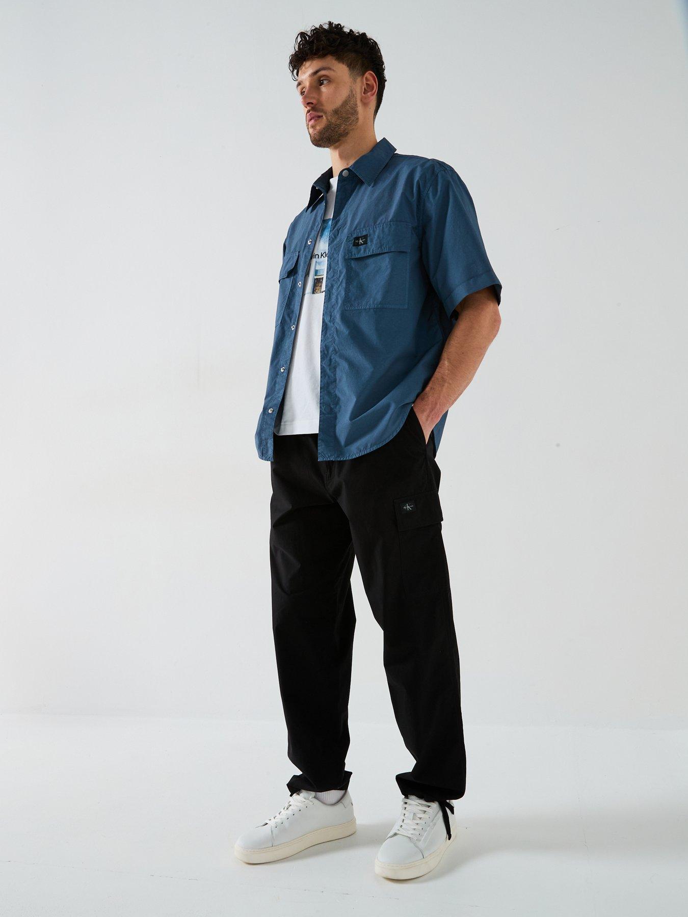 Image 6 of 6 of Calvin Klein Jeans Poplin Utility Cargo Trousers - Black