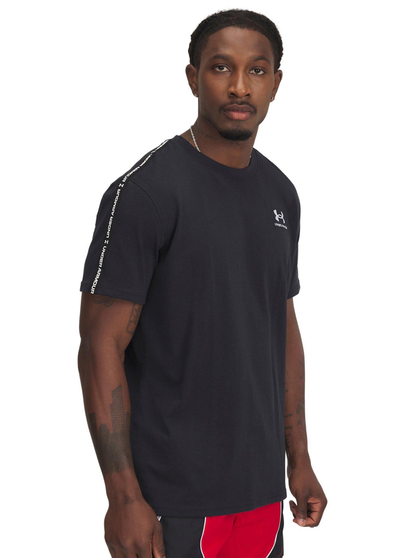 UNDER ARMOUR Mens Training Icon Heavyweight Taping T-Shirt - Black