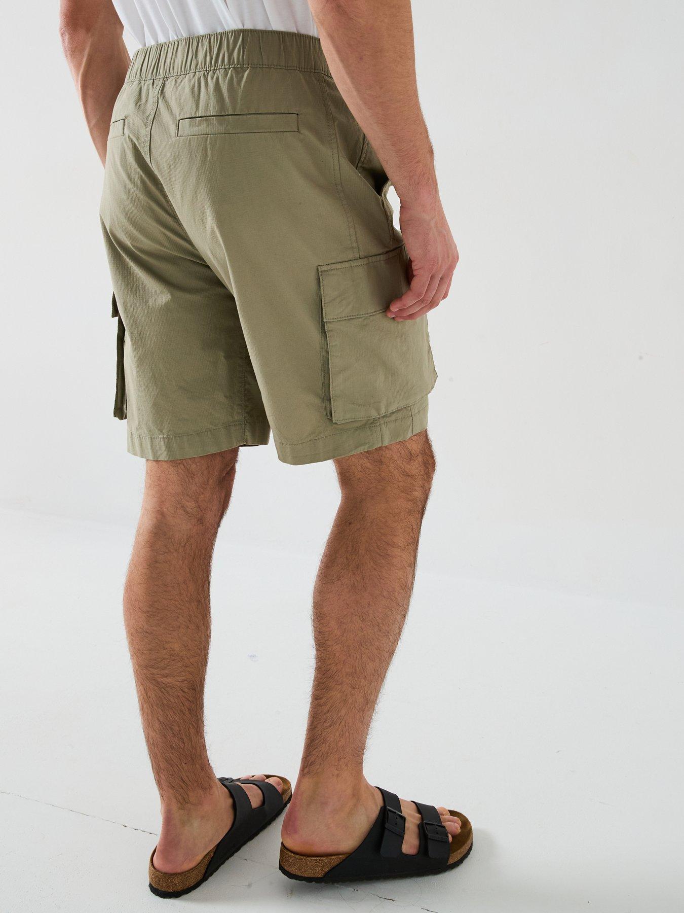Image 2 of 5 of Calvin Klein Jeans Washed Cargo Short Cargo Shorts - Beige