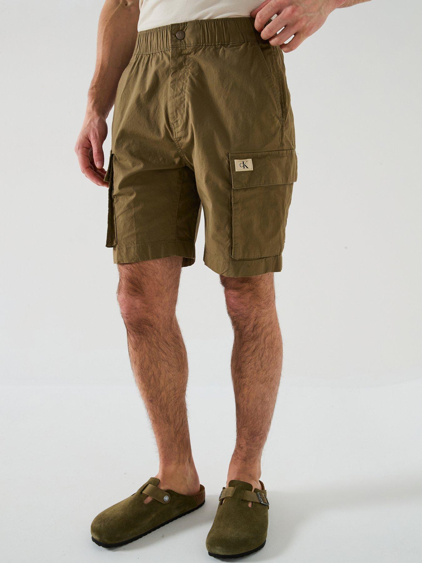 Image of Calvin Klein Jeans Washed Cargo Short Cargo Shorts - Khaki