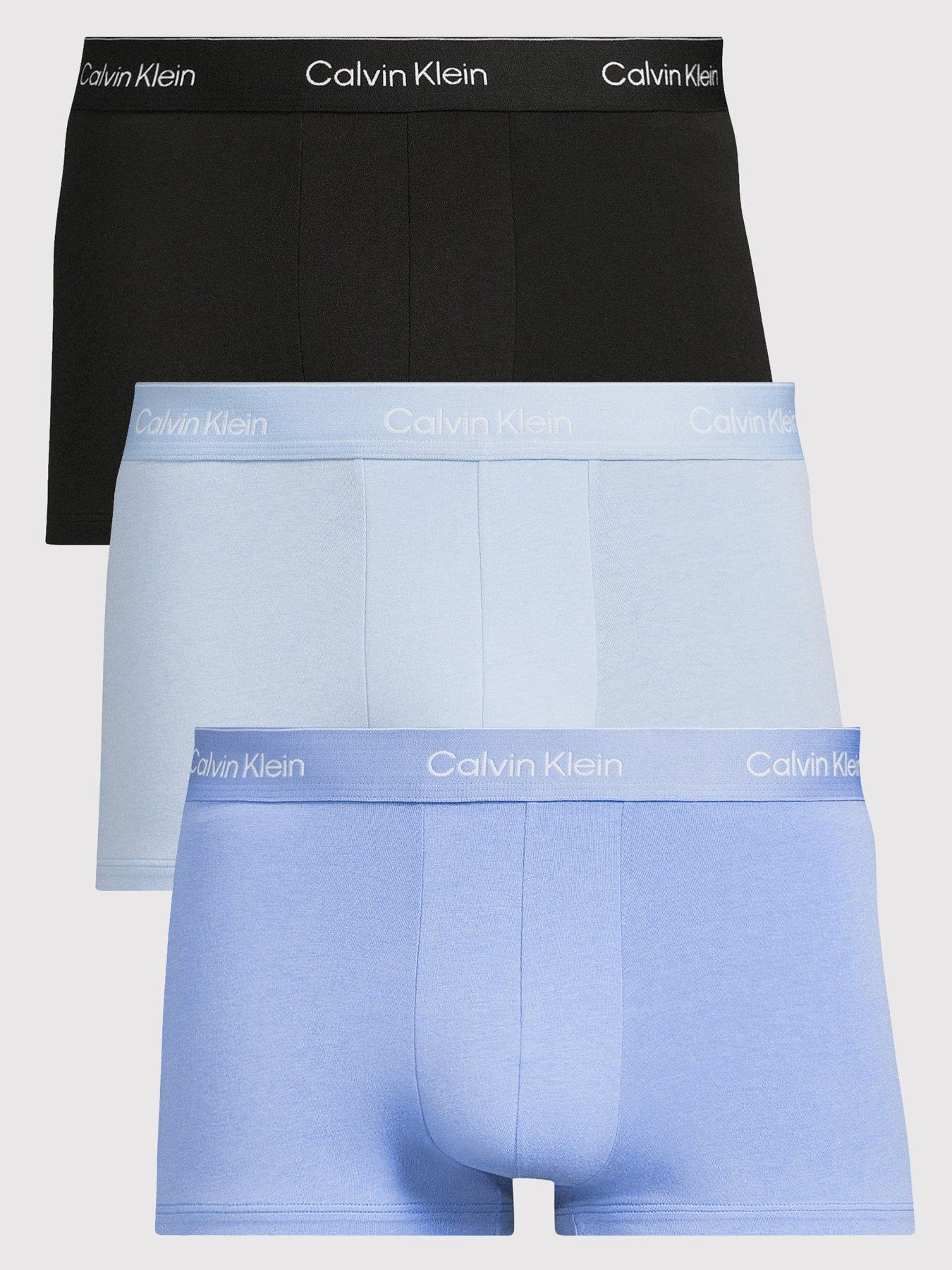 Image 1 of 3 of Calvin Klein Icon Cotton Stretch 3 Pack Low Rise Trunks - Assorted