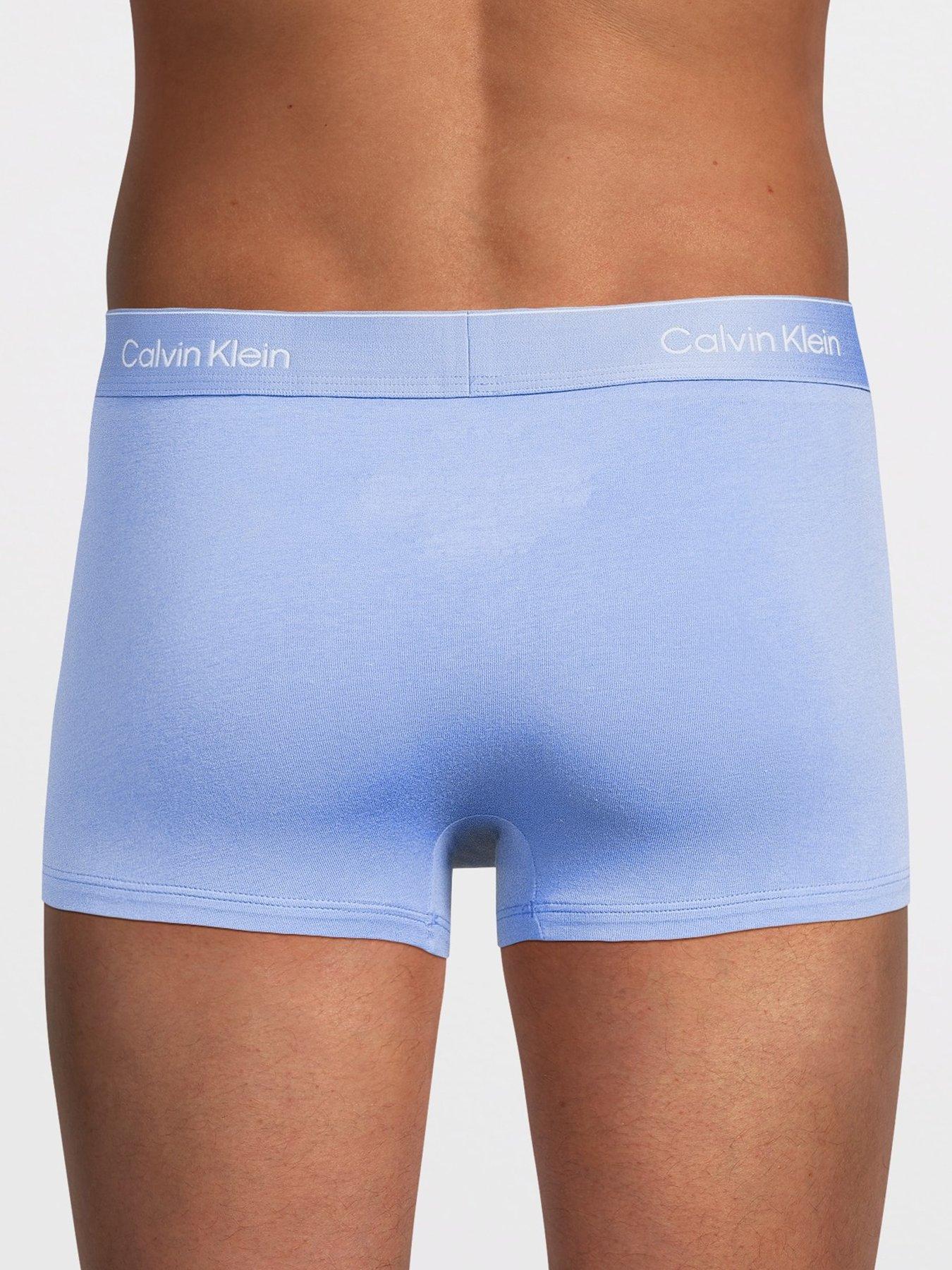 Image 3 of 3 of Calvin Klein Icon Cotton Stretch 3 Pack Low Rise Trunks - Assorted