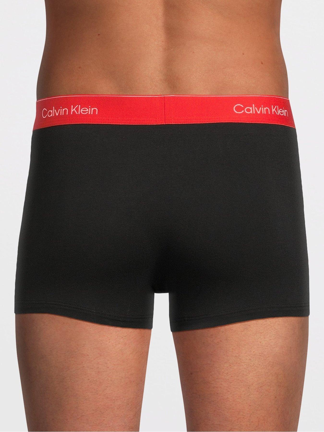 Image 3 of 3 of Calvin Klein ICON Cotton Stretch 3 Pack Contour Trunks - Assorted