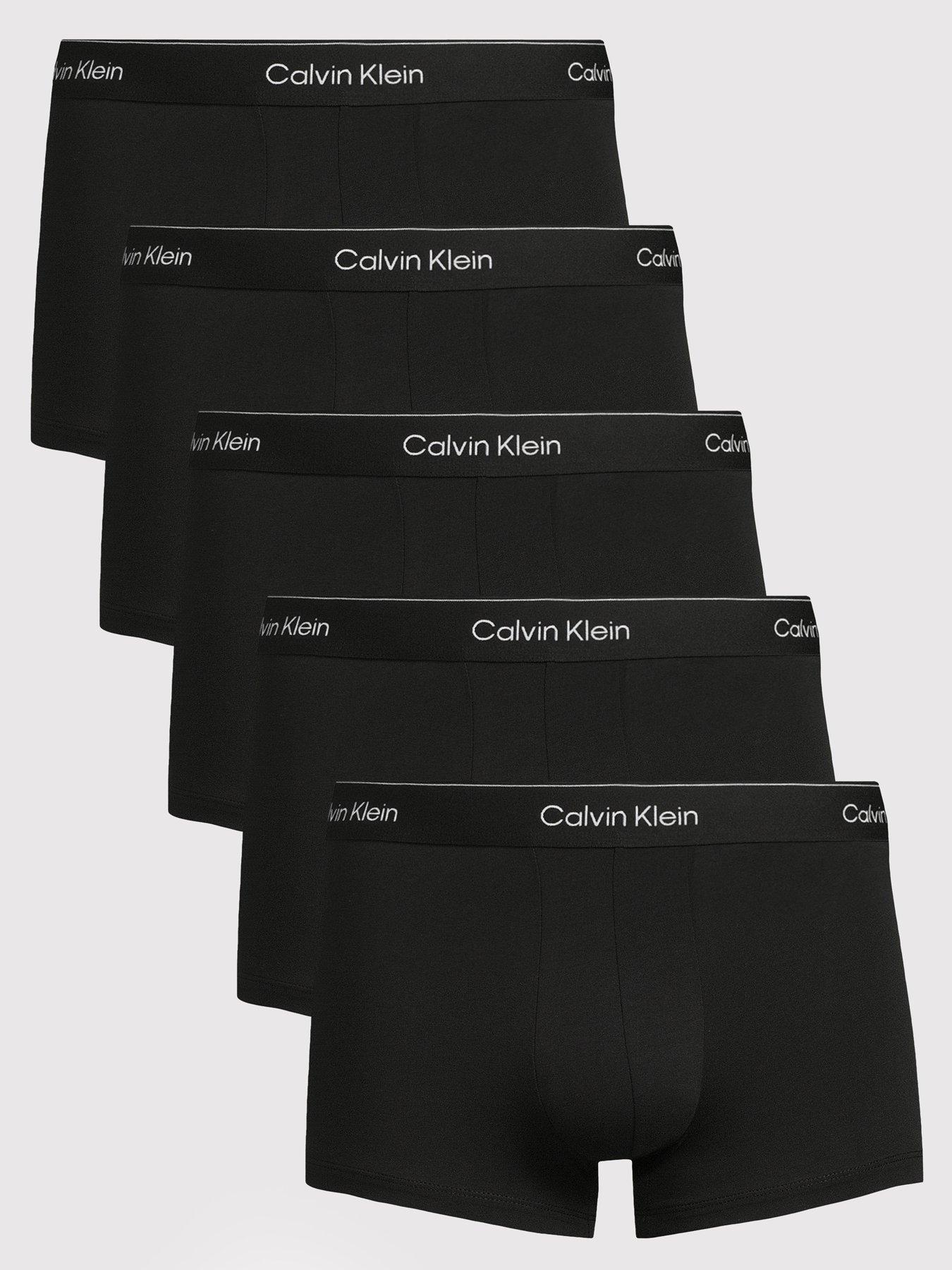 Image 1 of 3 of Calvin Klein ICON Cotton Stretch 5 Pack Contour Trunks - Brown