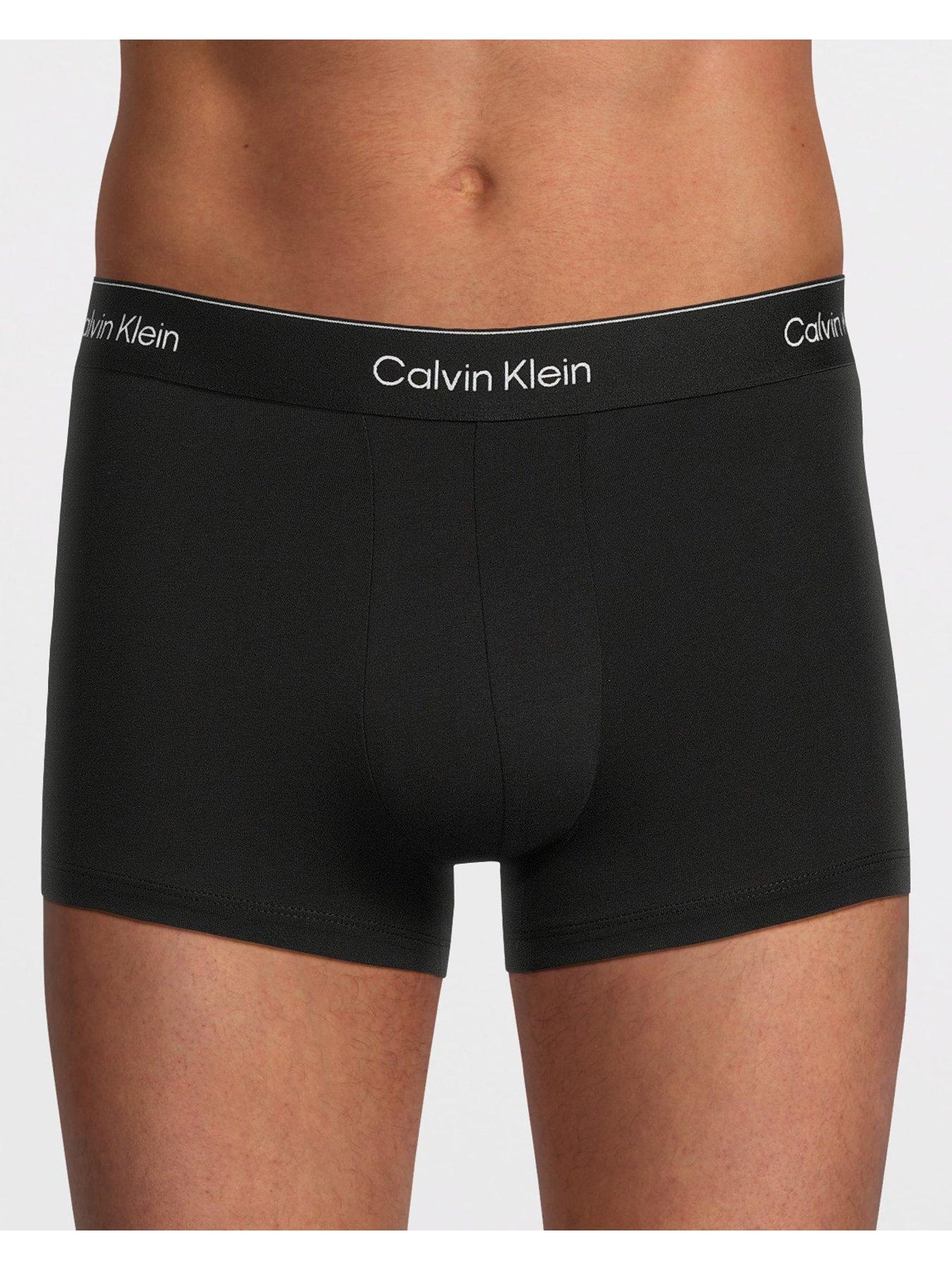 Image 2 of 3 of Calvin Klein ICON Cotton Stretch 5 Pack Contour Trunks - Brown