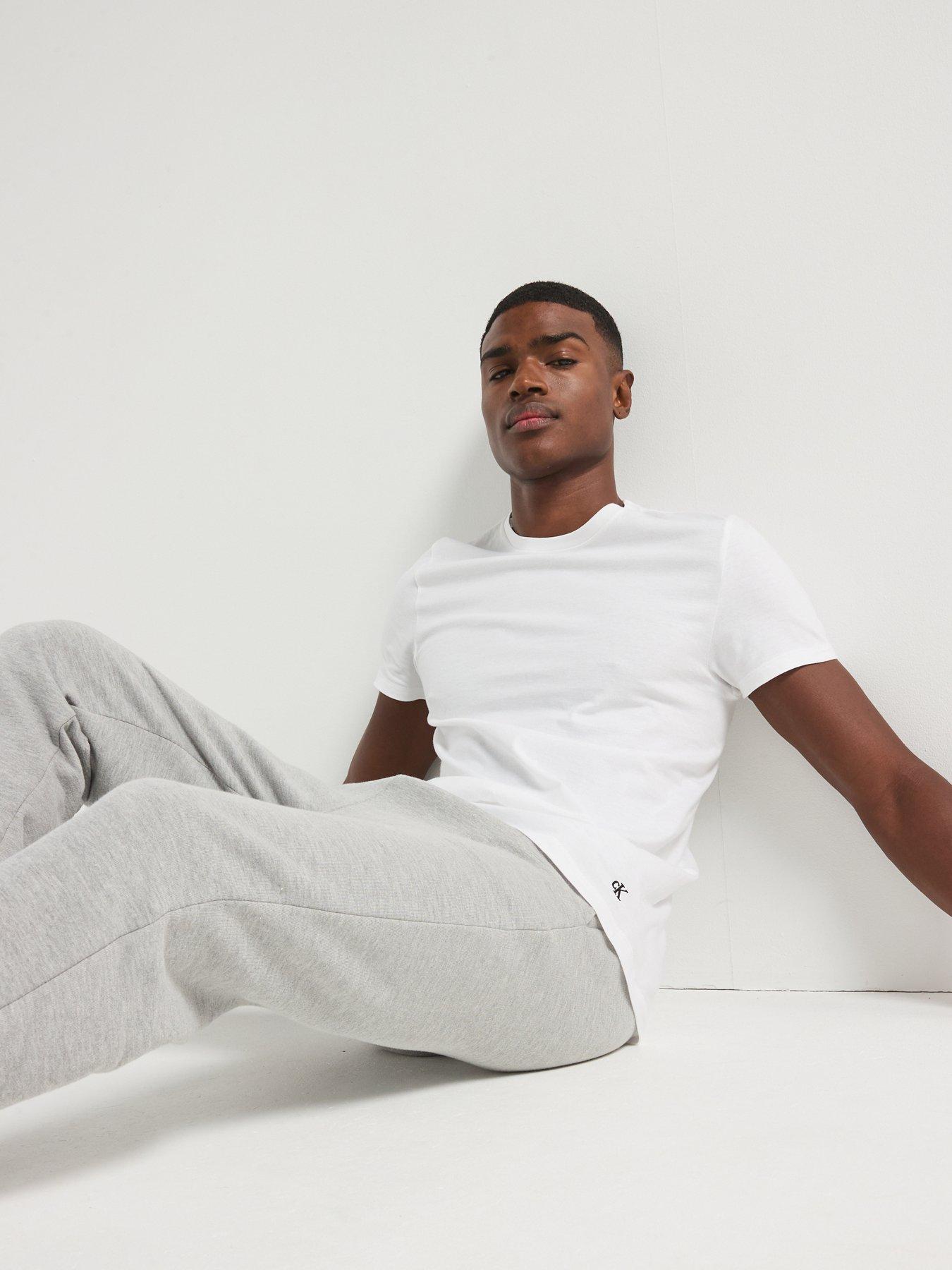 Image 2 of 7 of Calvin Klein Calvin Klein Loungewear 3 Pack T-Shirts - White