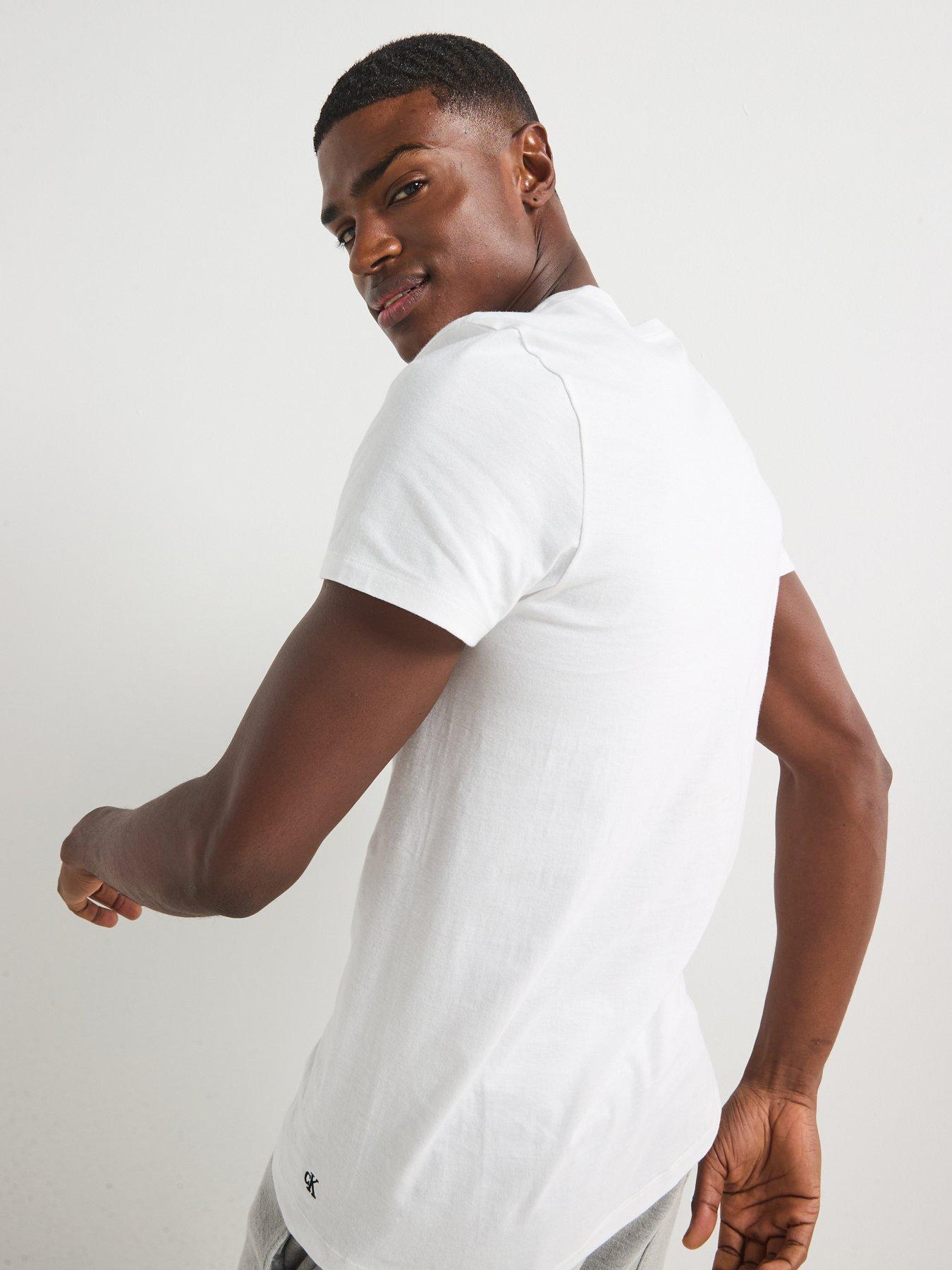 Image 7 of 7 of Calvin Klein Calvin Klein Loungewear 3 Pack T-Shirts - White