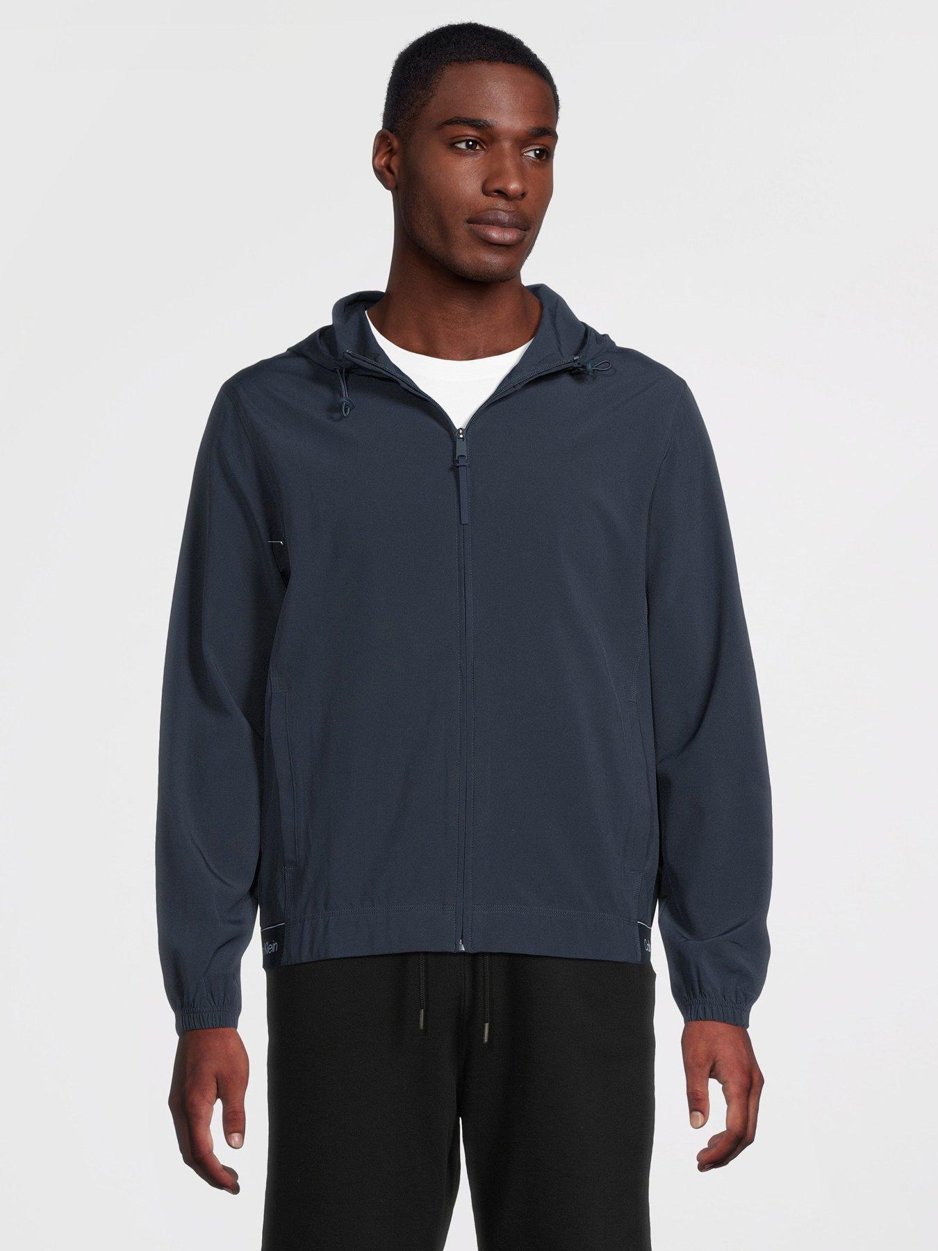 undefined Ck Hooded Zip Thru Woven Lightweight Jacket - Deep Indigo