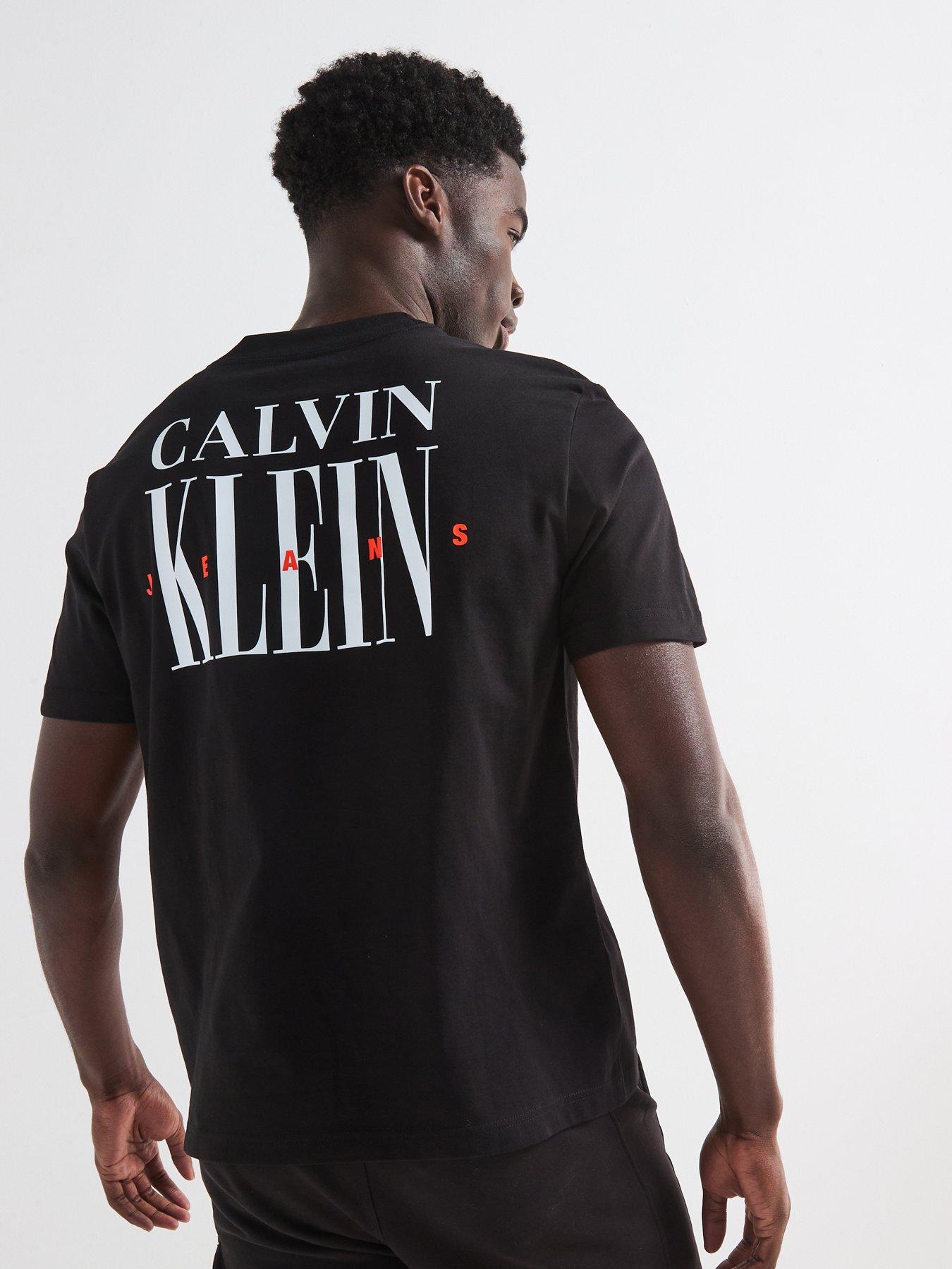 Image of Calvin Klein Jeans Serif Font Graphic T-Shirt - Black