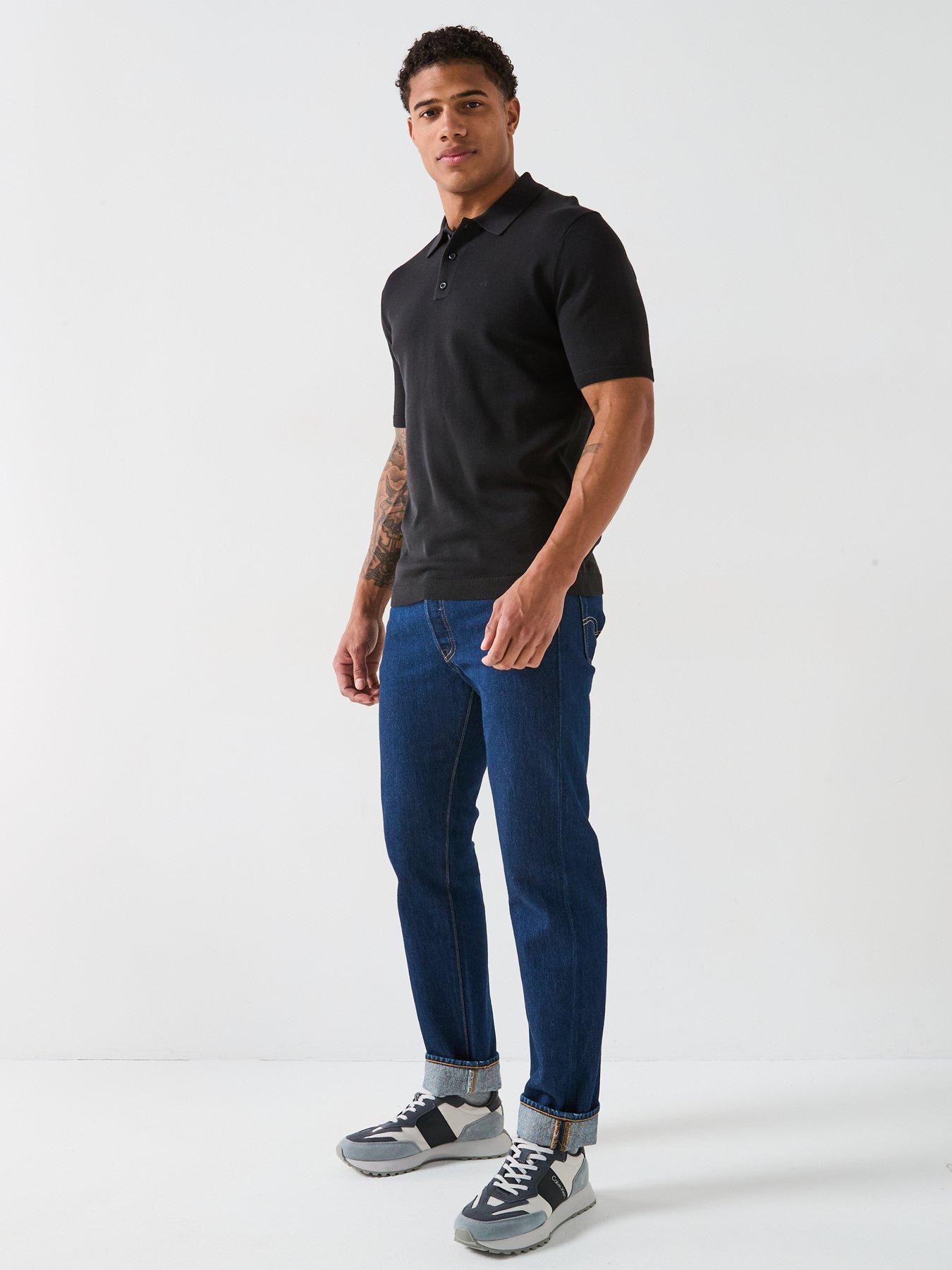 Image 3 of 6 of Calvin Klein Knitted Supima Cotton Polo Shirt - Black