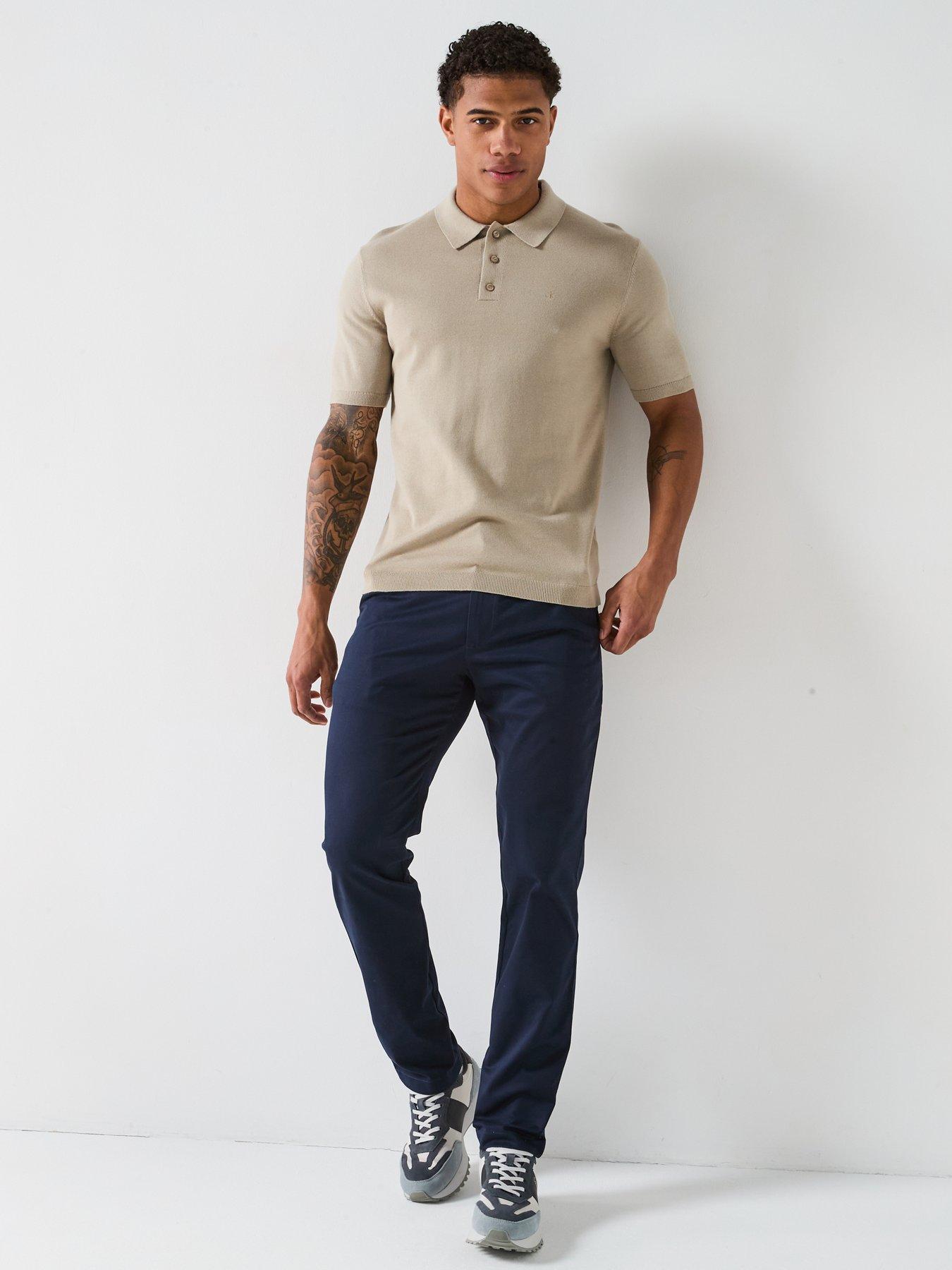 Image 3 of 6 of Calvin Klein Knitted Supima Cotton Polo Shirt - Cream