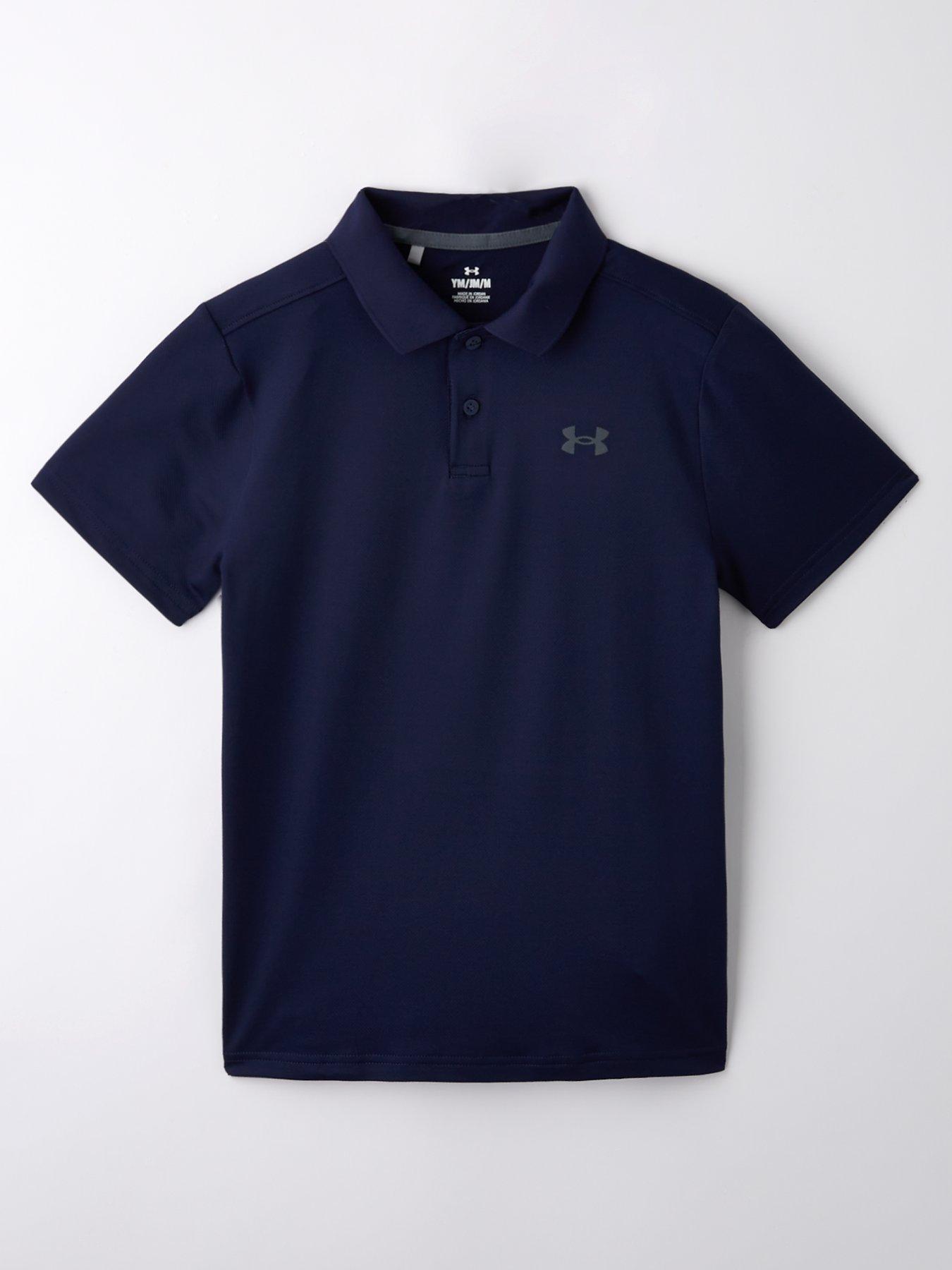 Image of UNDER ARMOUR Junior Boys Golf Matchplay Polo Shirt - Navy