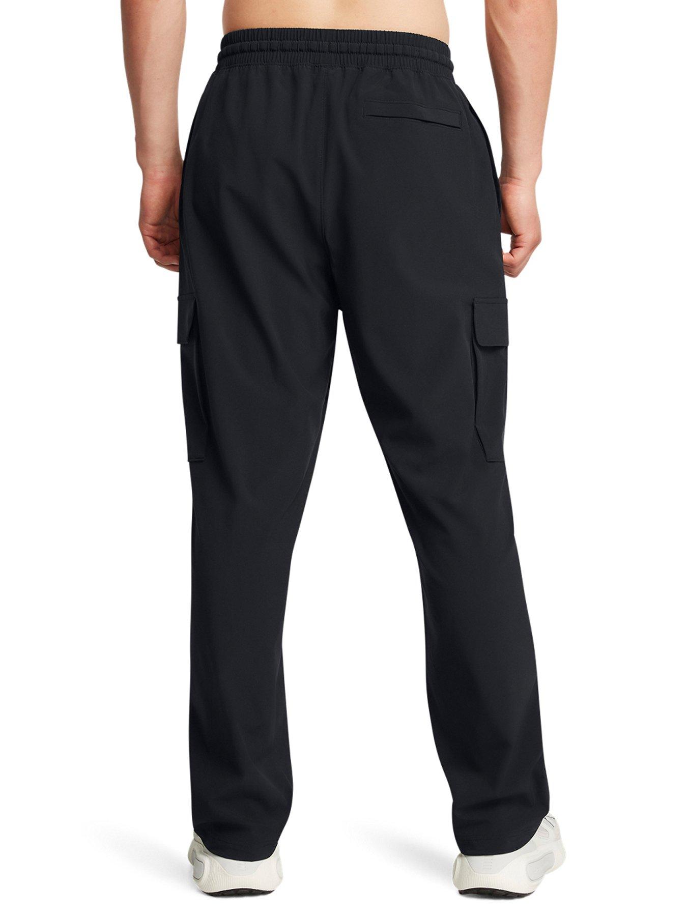 under-armour-mens-training-vibe-woven-cargo-pants-blackstillFront