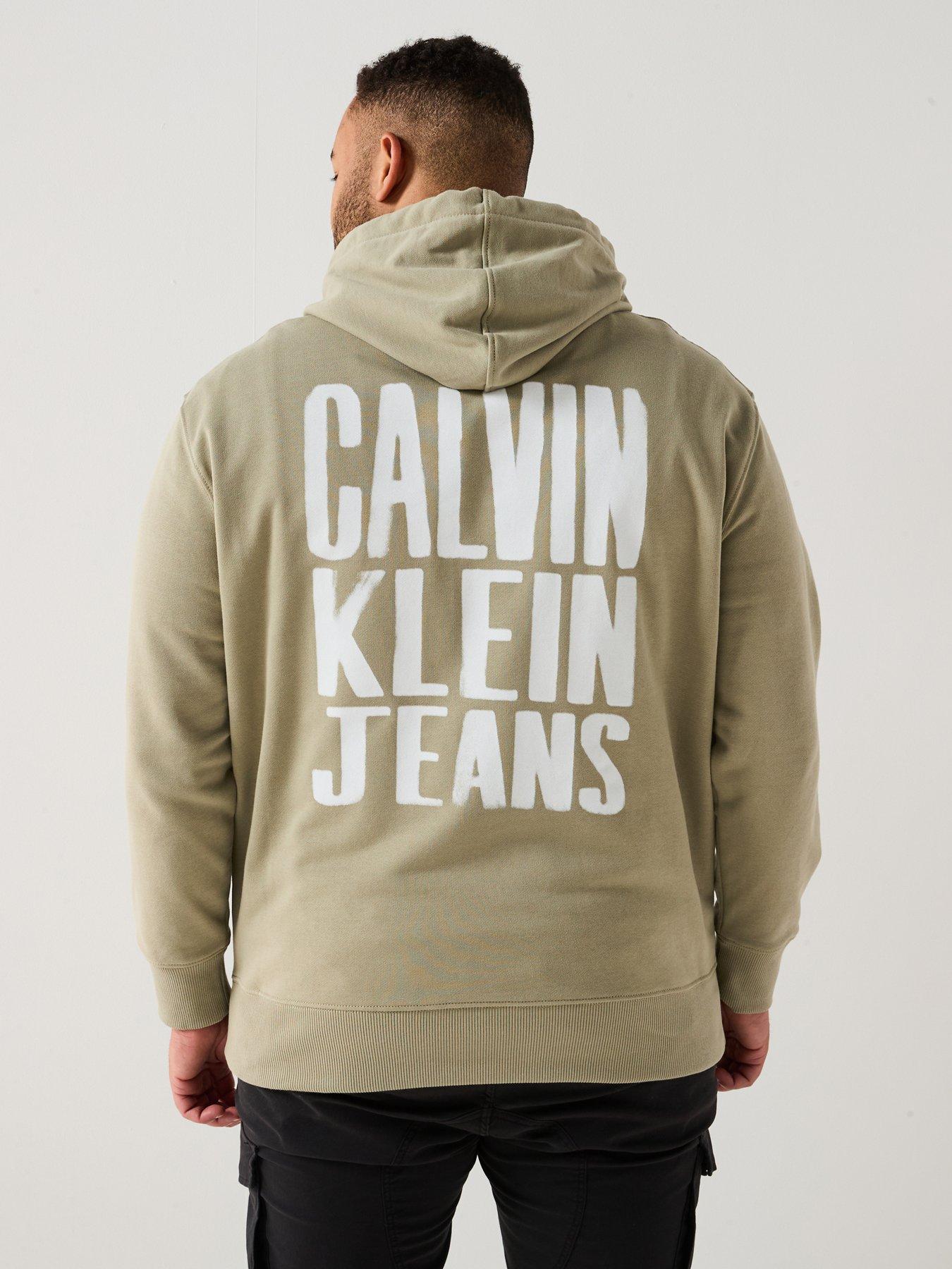 undefined Calvin Klein Jeans Plus Painted Calvin Klein Jeans Hoodie - Natural