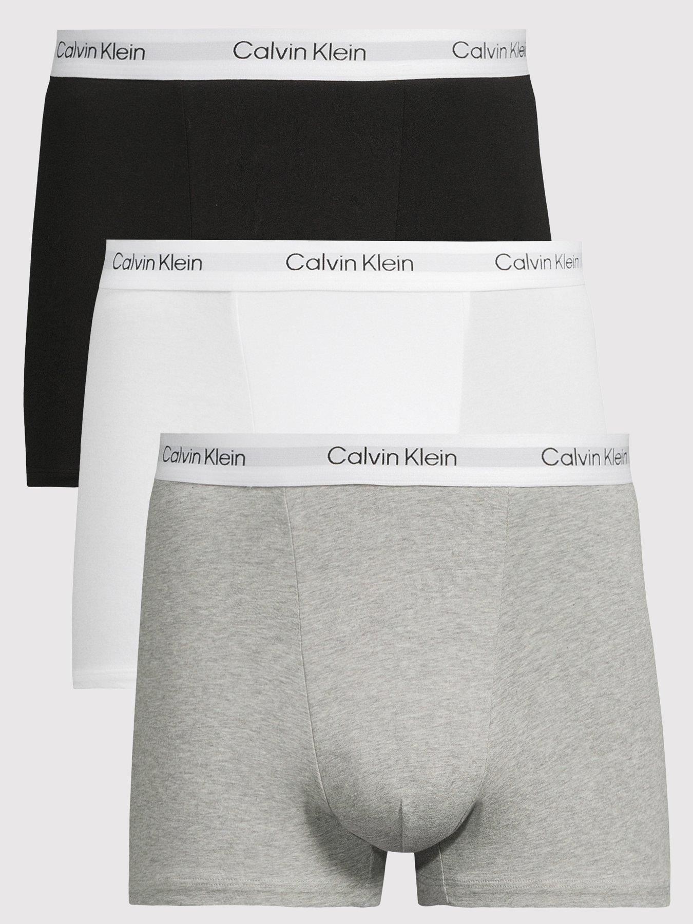 Image 1 of 3 of Calvin Klein ICON Cotton Stretch 3 Pack Relaxed Trunks - Assorted