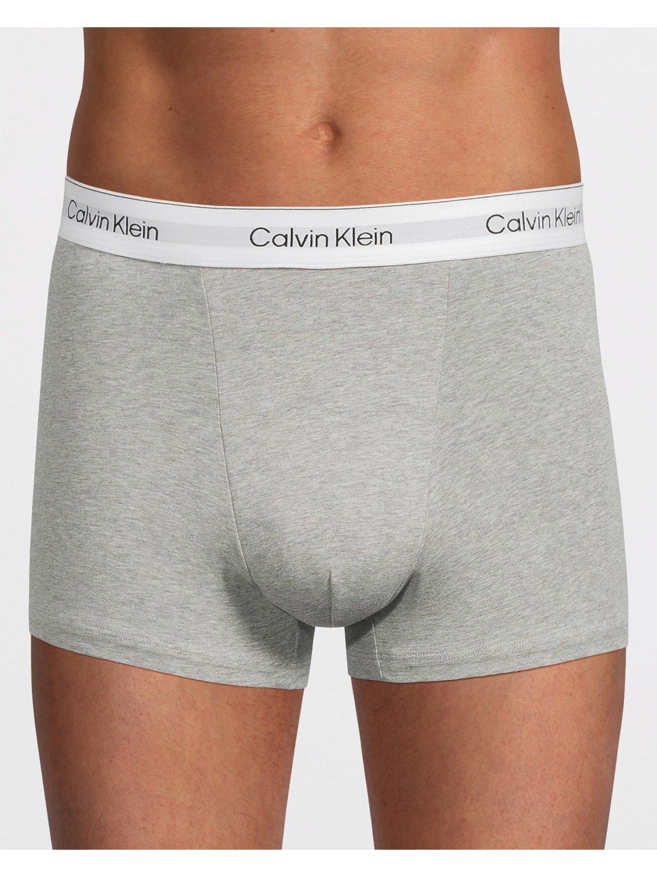 Image 2 of 3 of Calvin Klein ICON Cotton Stretch 3 Pack Relaxed Trunks - Assorted