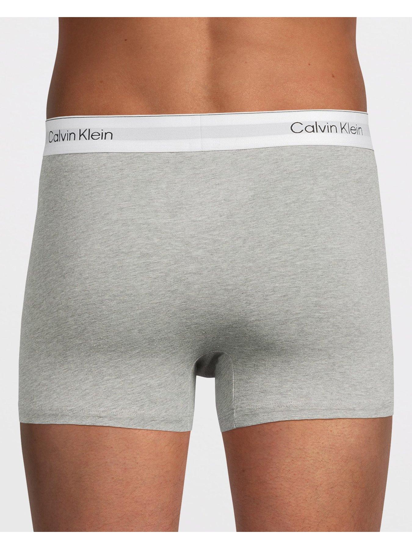 Image 3 of 3 of Calvin Klein ICON Cotton Stretch 3 Pack Relaxed Trunks - Assorted
