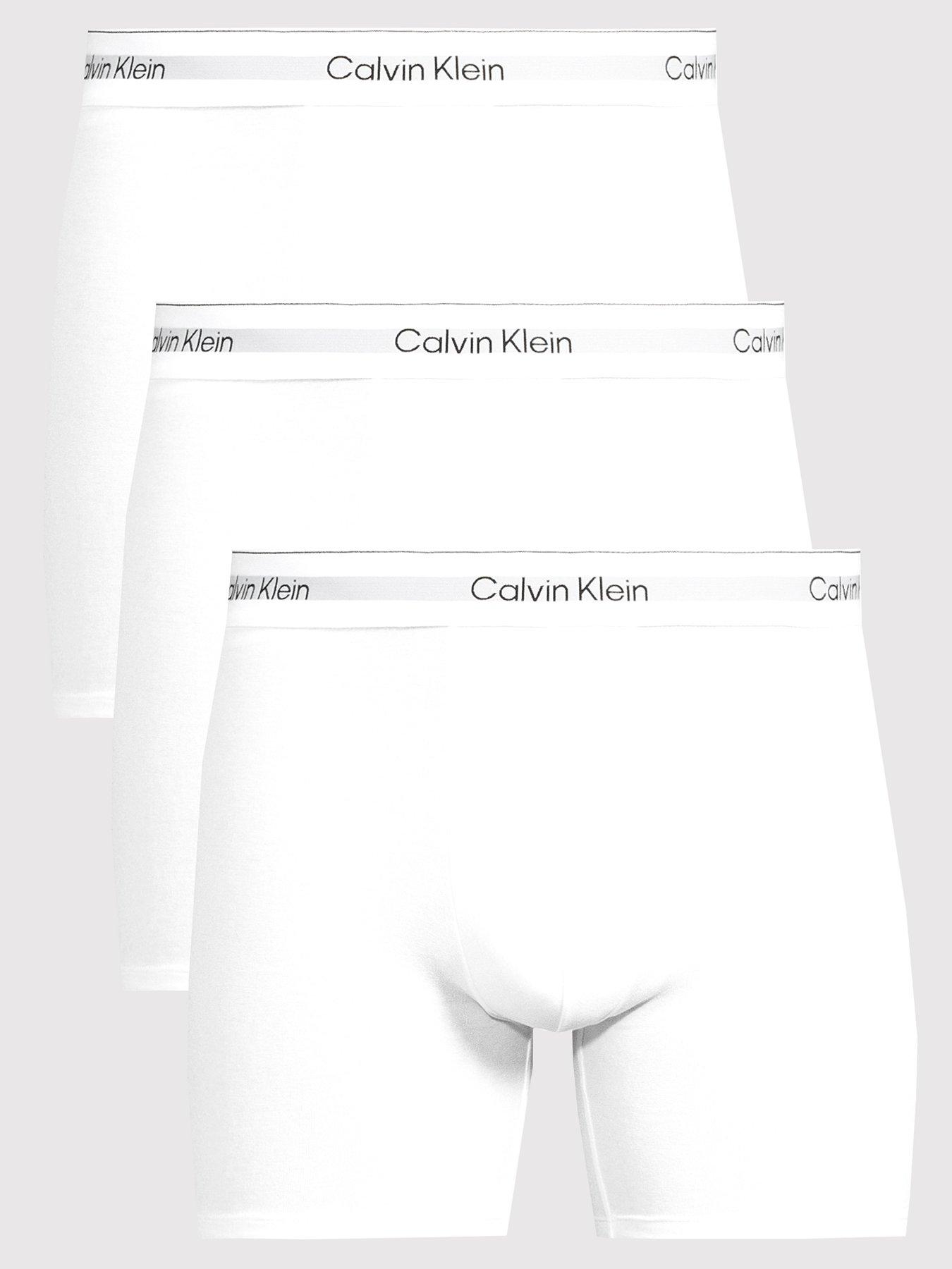 Calvin Klein 3 Pack of Icon Cotton Stretch Boxer Briefs - White