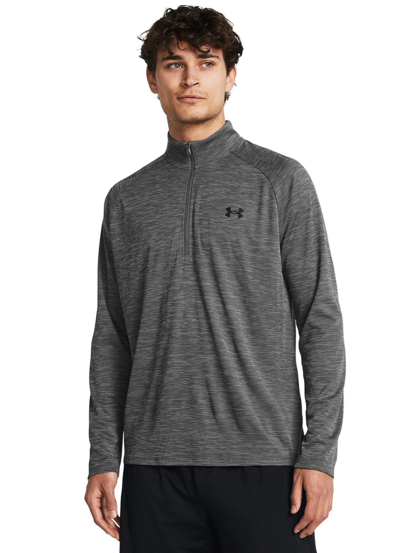 under-armour-mens-training-tech-textured-12-zip-top-grey