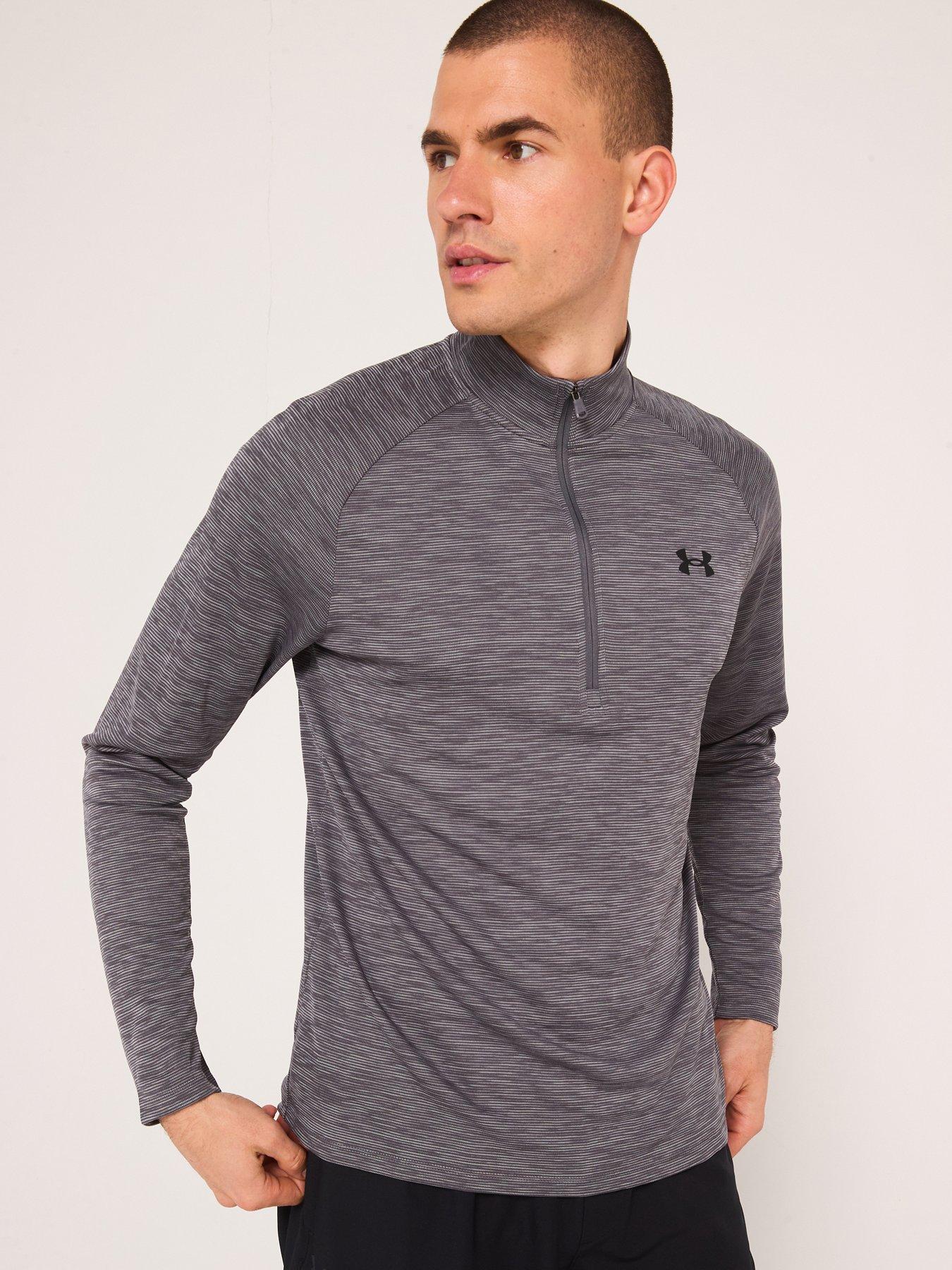 under-armour-mens-training-tech-textured-12-zip-top-greyfront