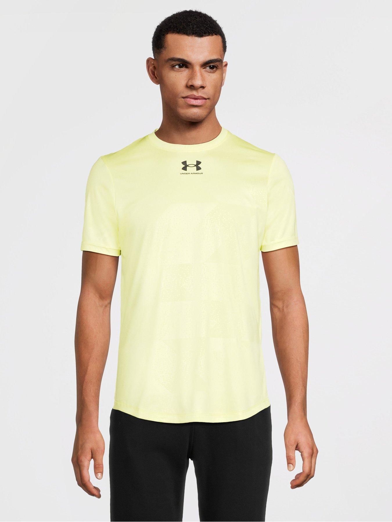 UNDER ARMOUR Mens Challenger Pro Train Printed T-Shirt - Yellow