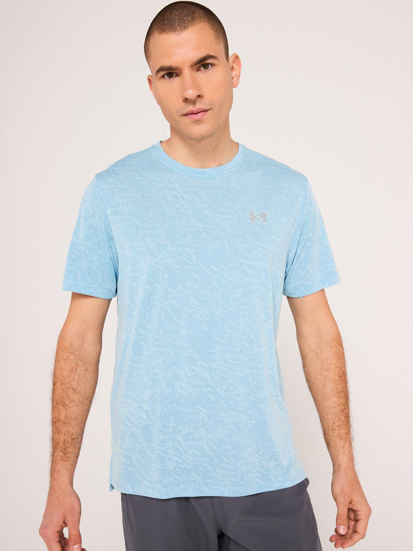 UNDER ARMOUR Mens Running Launch Camo T-Shirt - Blue