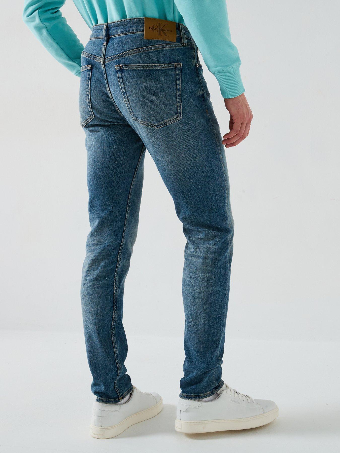 Image 2 of 6 of Calvin Klein Jeans Slim Taper Jeans - Dark Wash