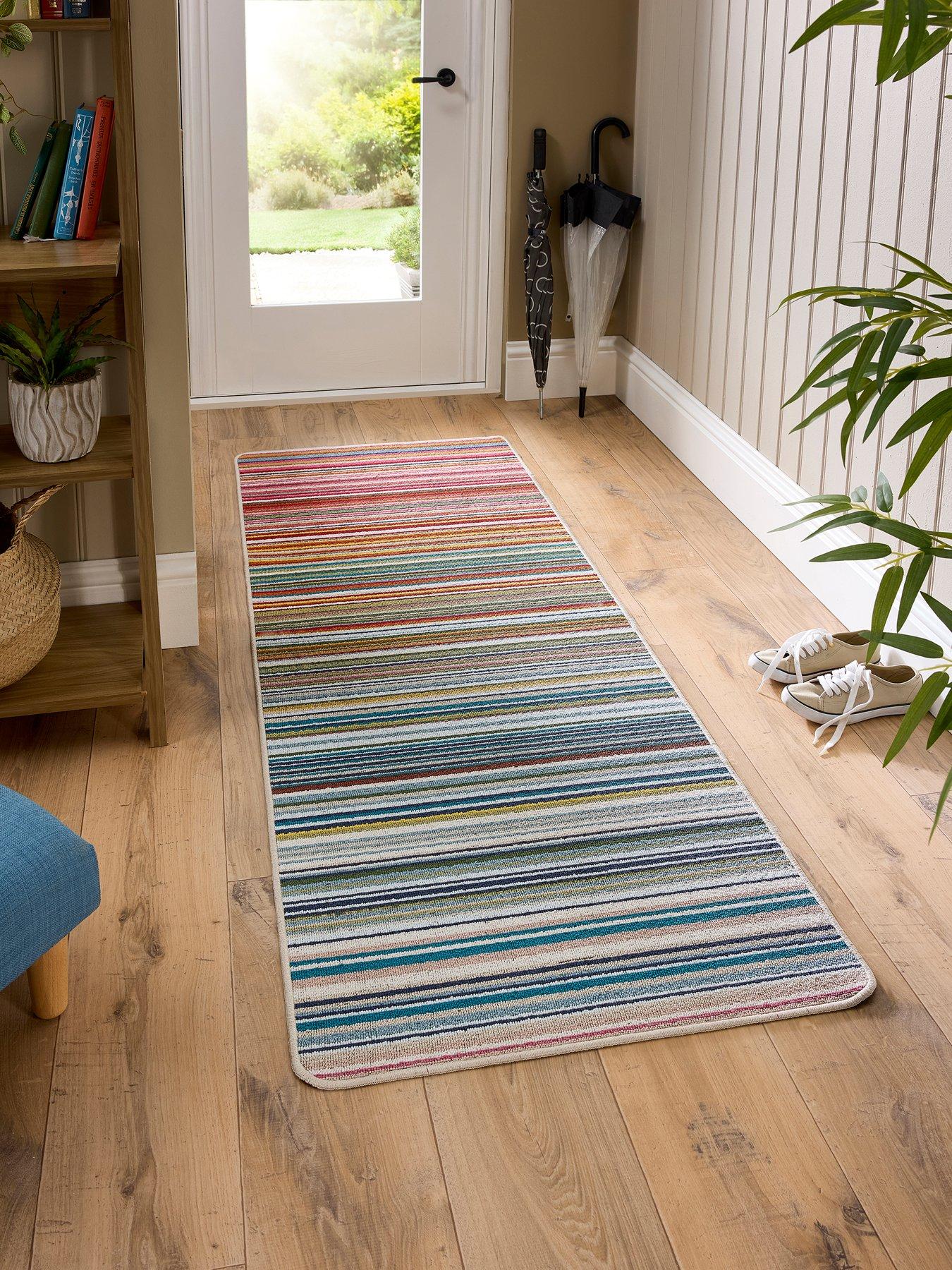 very-home-bright-stripe-stain-resistant-anti-slip-runner-67x200cmfront