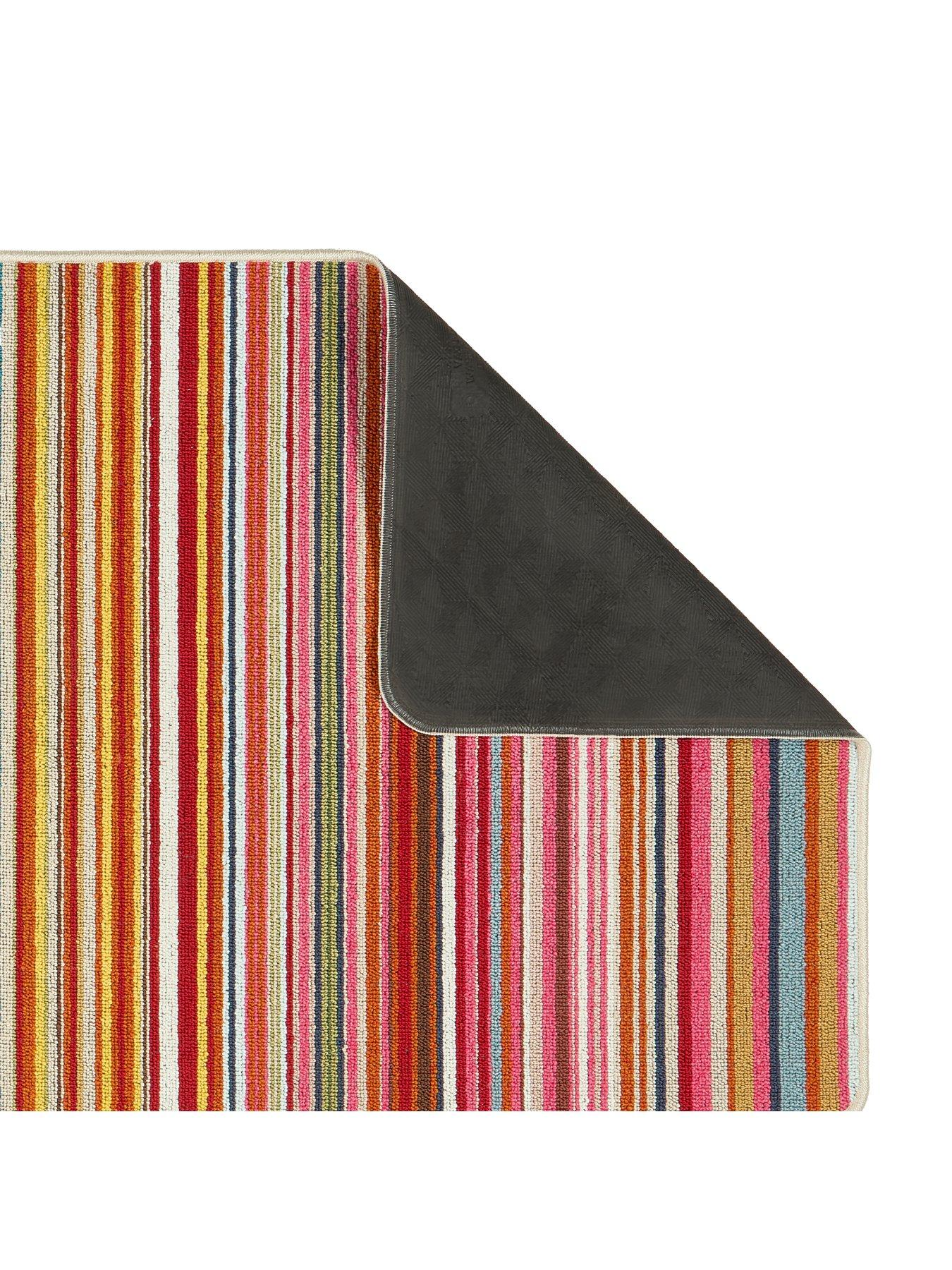 Image 3 of 4 of The Very Collection Bright Stripe, Stain Resistant, Anti Slip Runner 67x200cm - Multi
