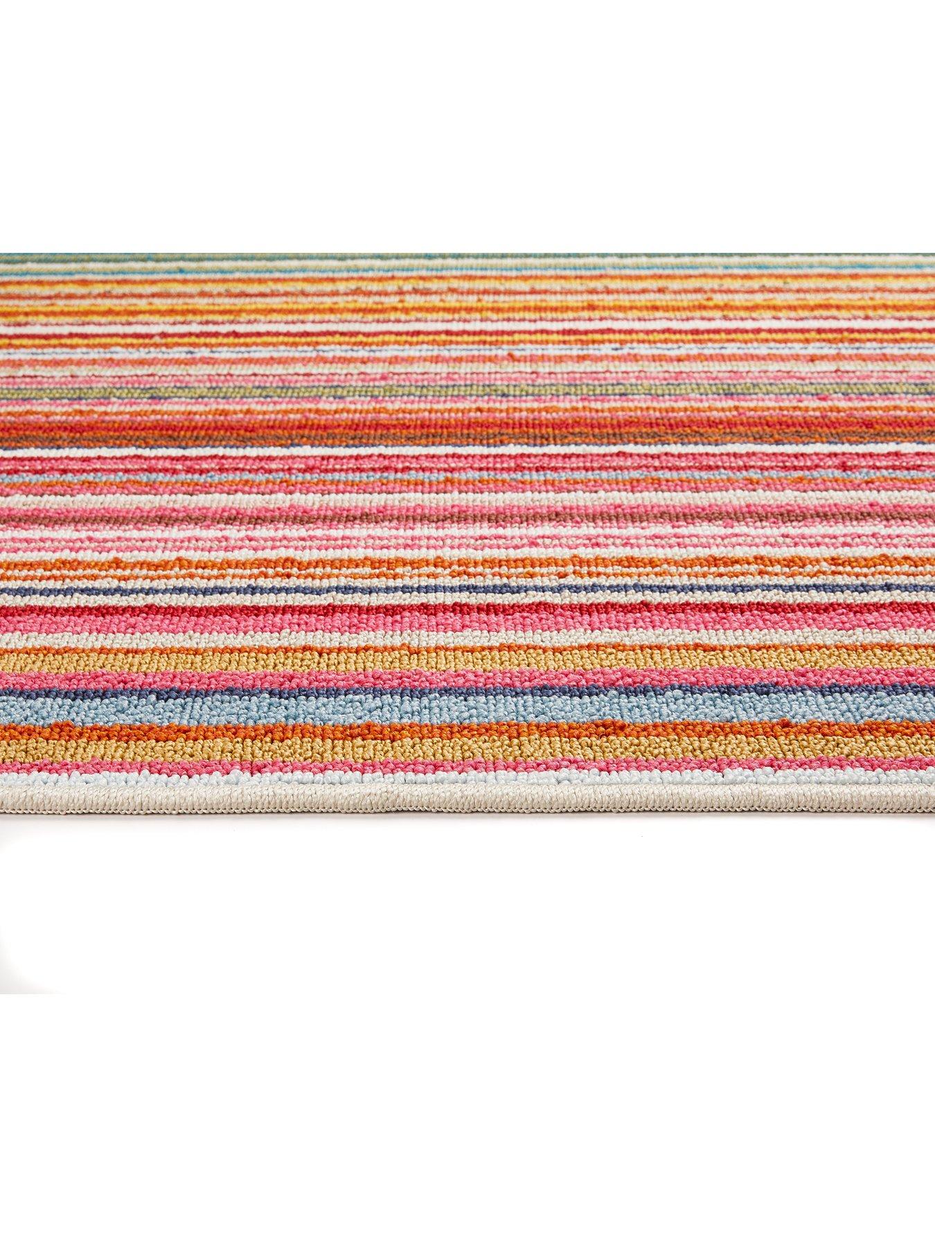 Image 4 of 4 of The Very Collection Bright Stripe, Stain Resistant, Anti Slip Runner 67x200cm - Multi