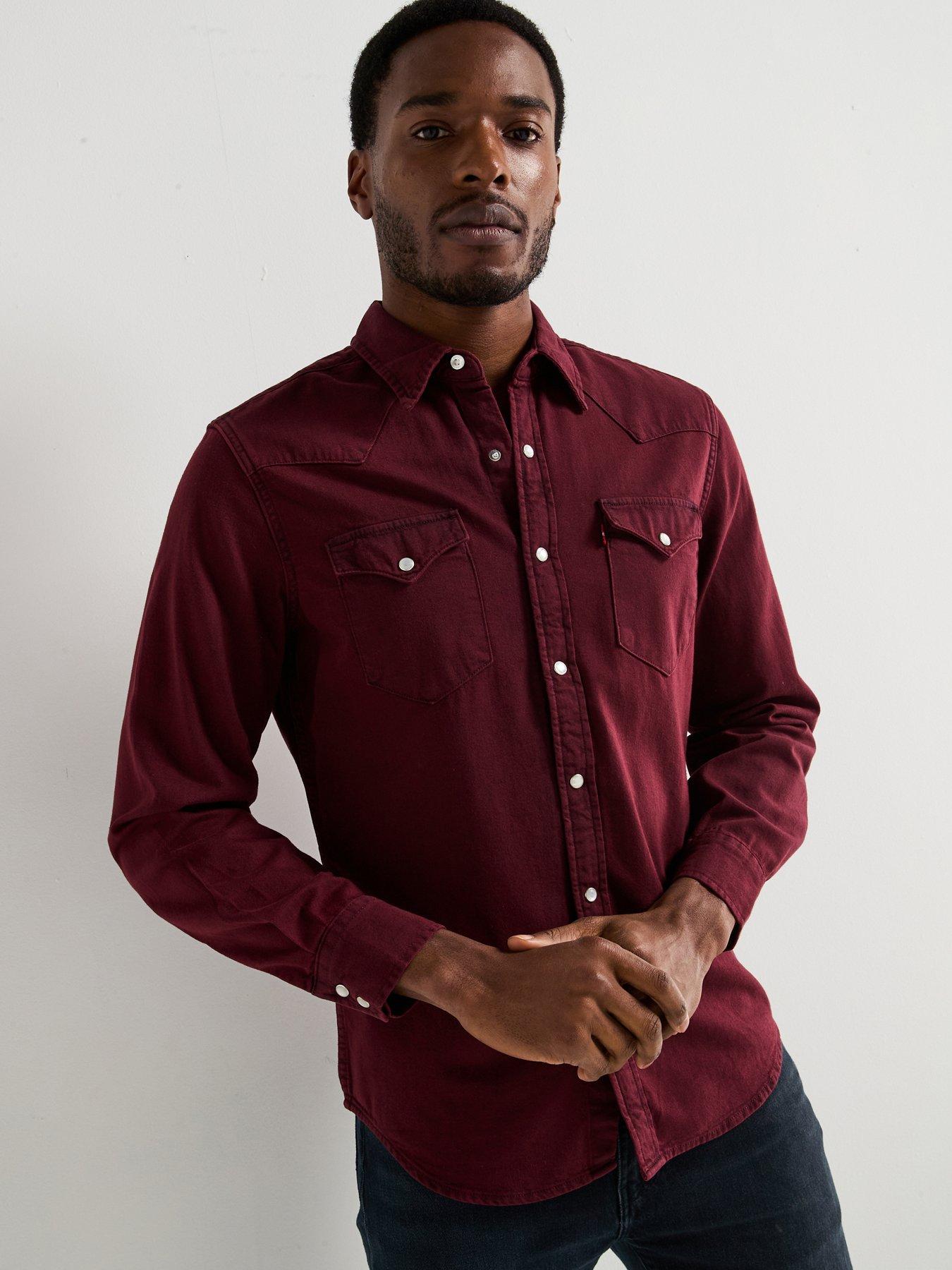 levis-classic-western-standard-denim-shirt-dark-red