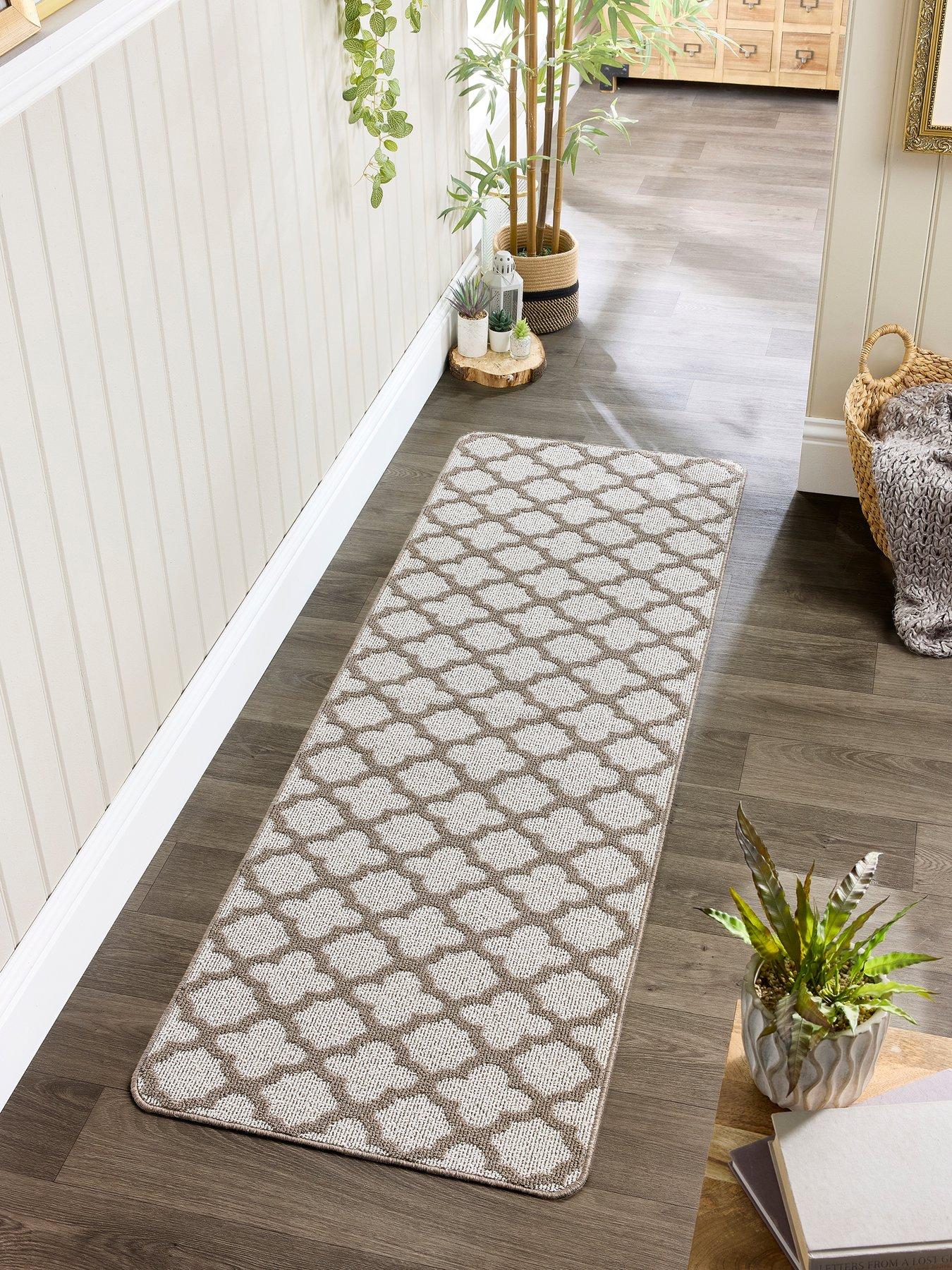 Image 1 of 3 of The Very Collection Moroccan tile, Stain Resistant, Anti Slip Runner - Brown
