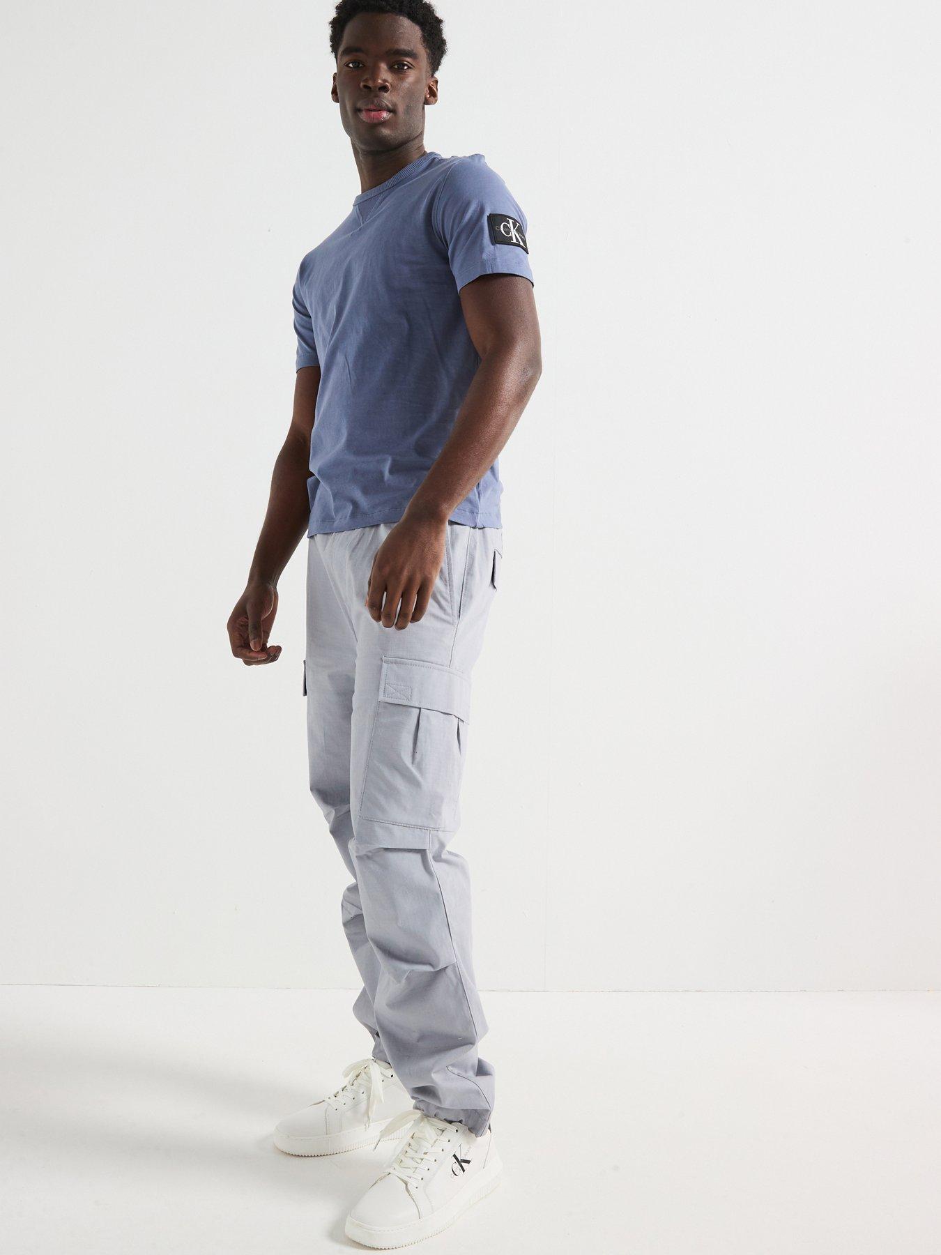 Image 3 of 4 of Calvin Klein Jeans Badge Sleeve Regular Fit T-Shirt - Blue