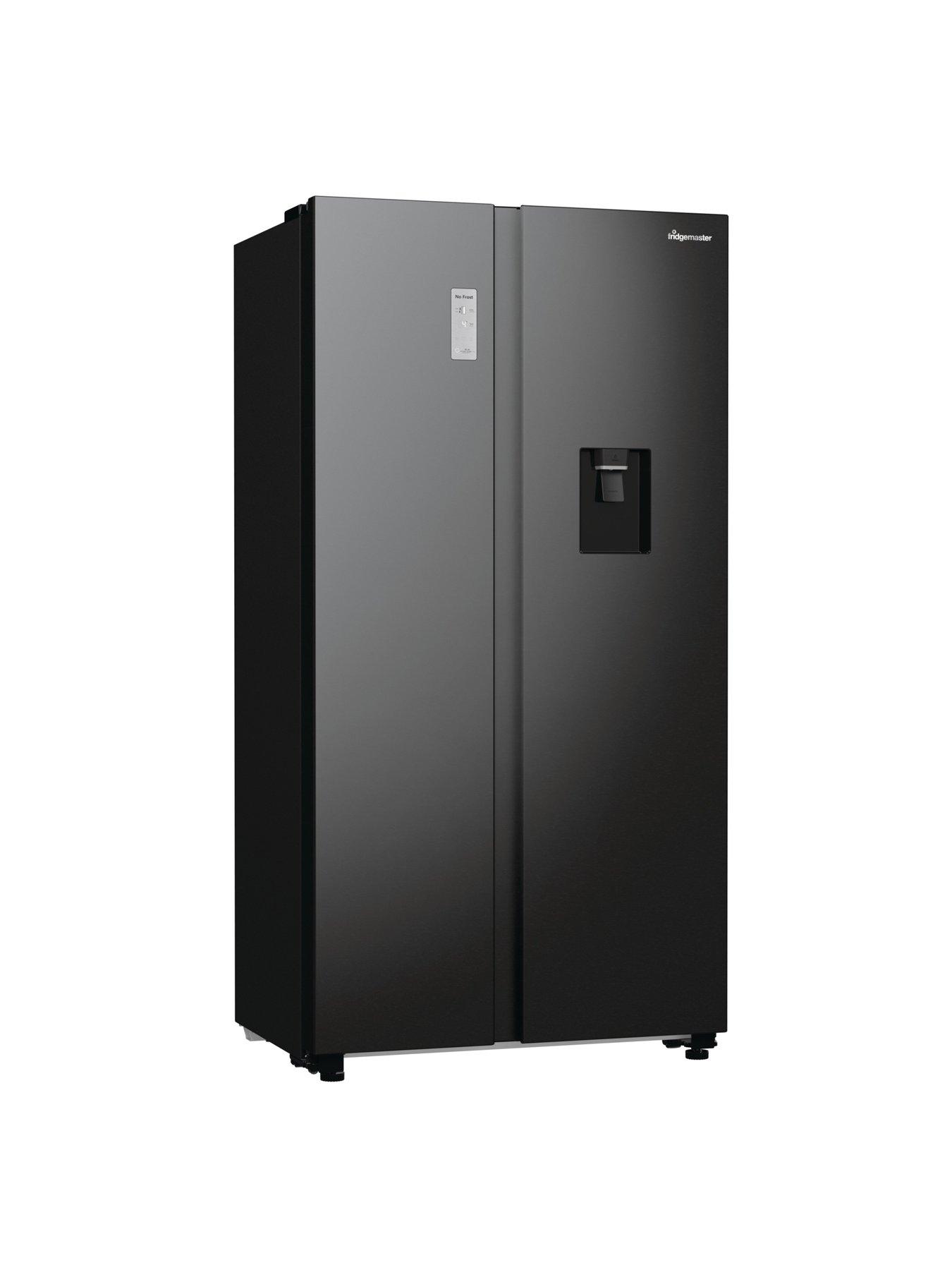 fridgemaster-ms91547bfenbsptotal-no-frost-american-fridge-freezer-with-non-plumbed-water-dispenser-black-e-ratedstillFront