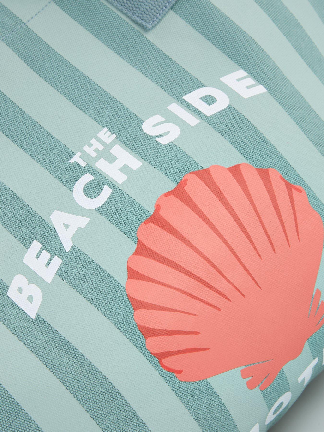 Image 3 of 4 of V by Very Shell Printed Slogan Tote Bag - Sage