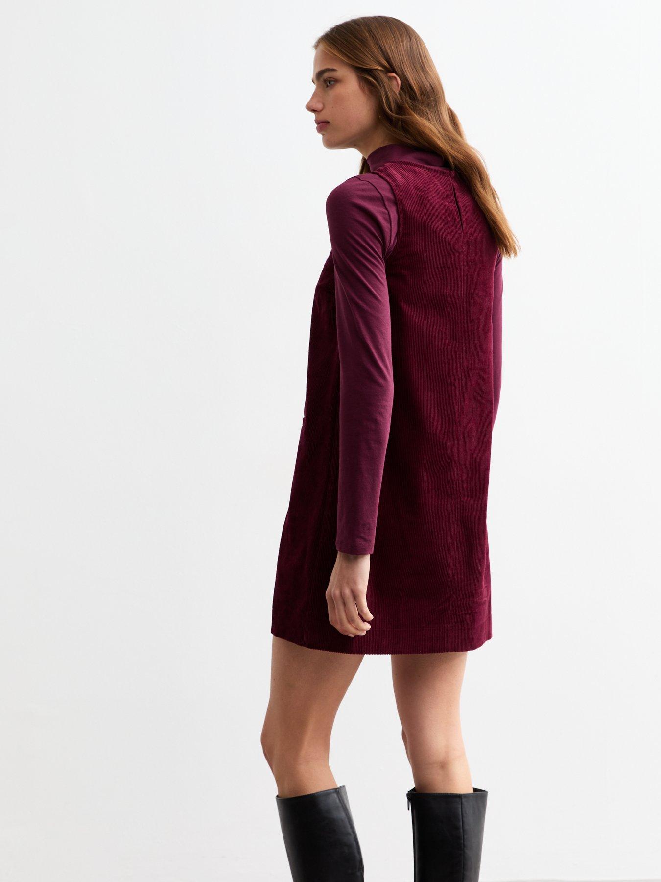 new-look-burgundy-cotton-corduroy-pinafore-dress-redstillFront