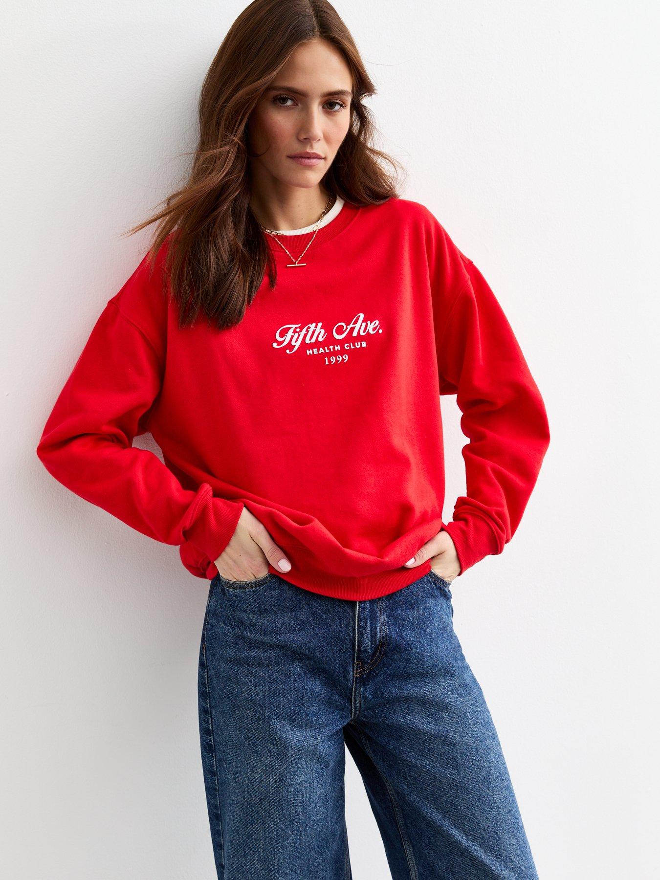Image of New Look Red Fifth Avenue Relaxed Crew Sweatshirt