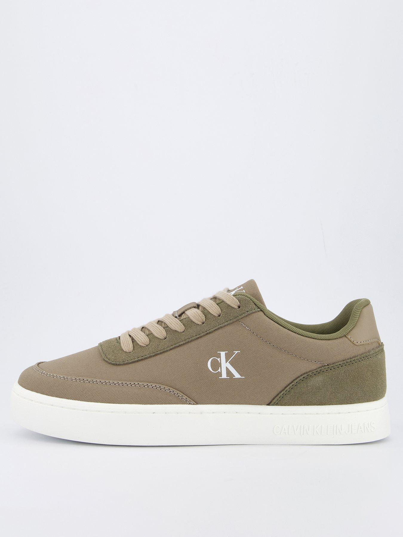 Image 1 of 7 of Calvin Klein Classic Cupsole Canvas Trainers - Brown