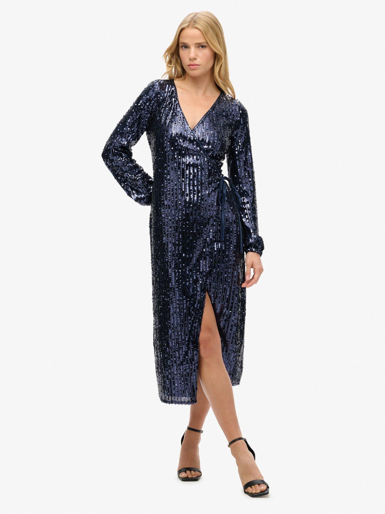 superdry-sequin-wrap-maxi-dress-navy