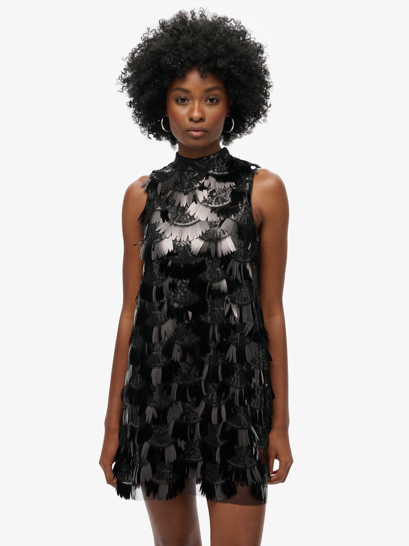 superdry-a-line-fringe-sequin-dress-black