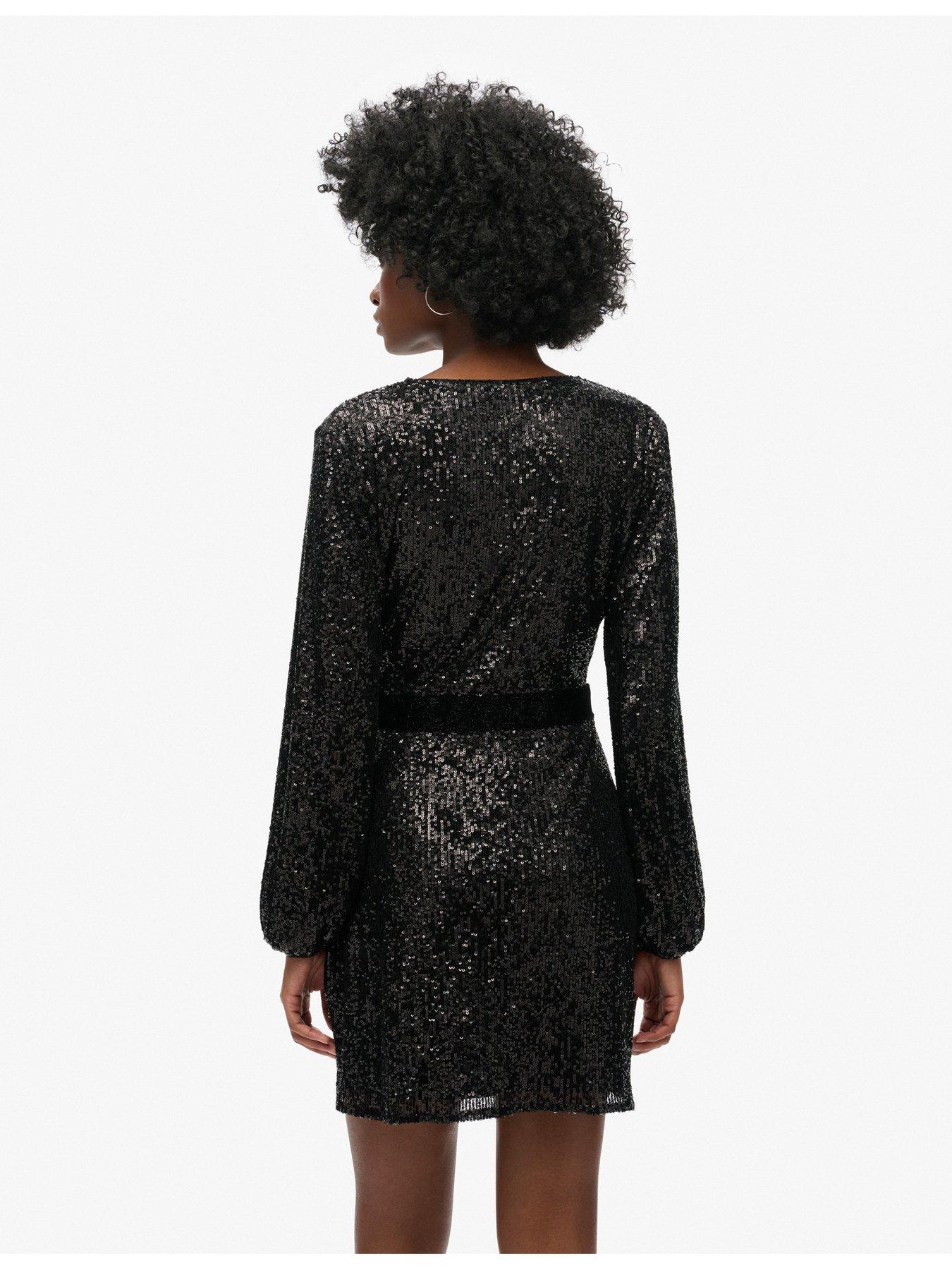 superdry-sequin-velvet-wrap-mini-dress-blackstillFront