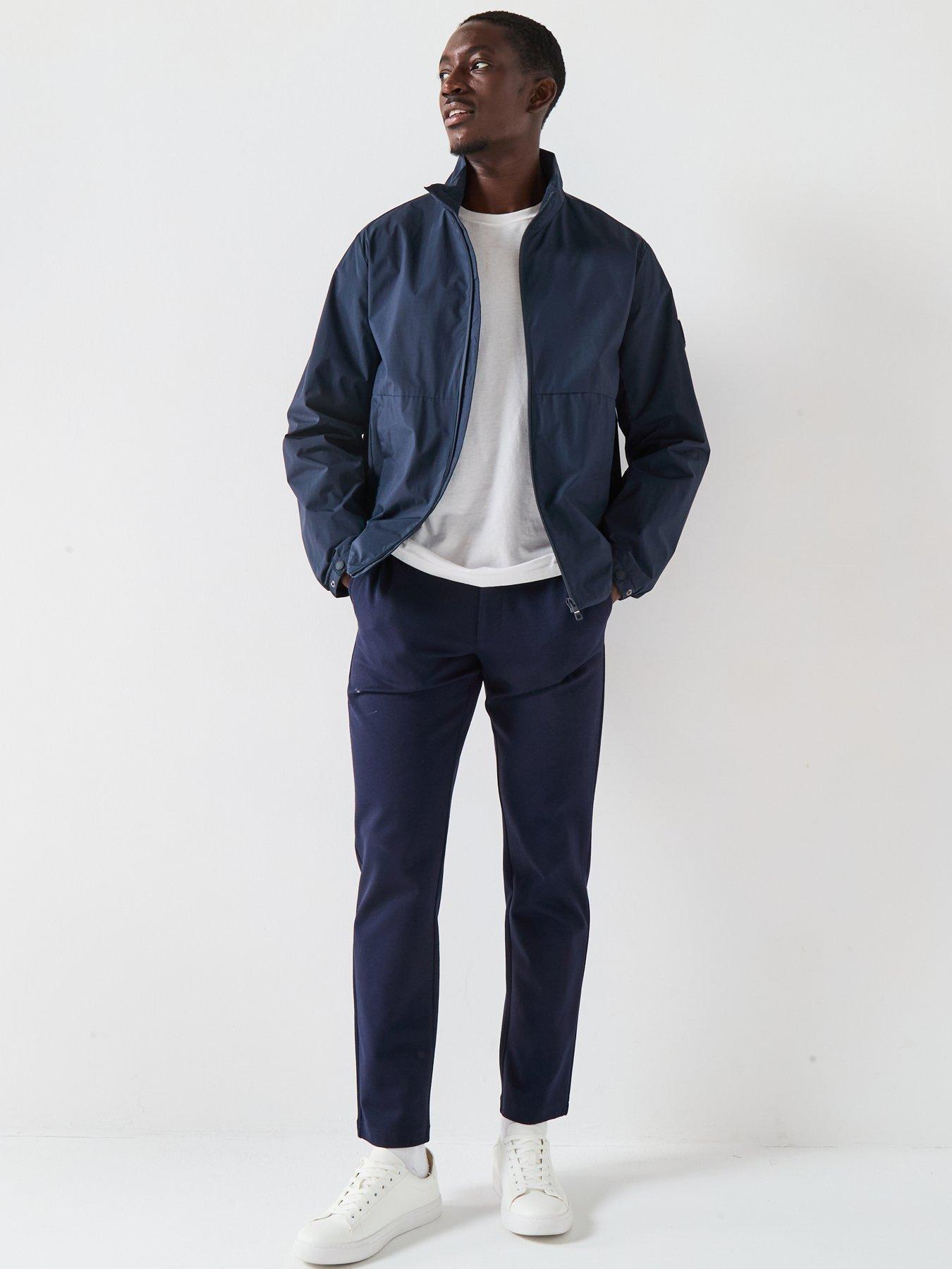 Image 3 of 6 of Tommy Hilfiger Sleeve Logo Cotton Harrington Jacket - Navy