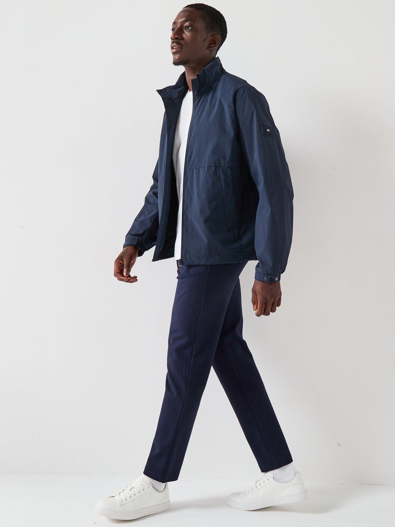 Image 4 of 6 of Tommy Hilfiger Sleeve Logo Cotton Harrington Jacket - Navy