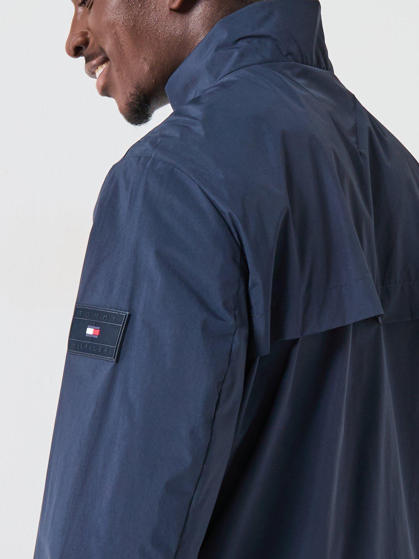 Image 6 of 6 of Tommy Hilfiger Sleeve Logo Cotton Harrington Jacket - Navy